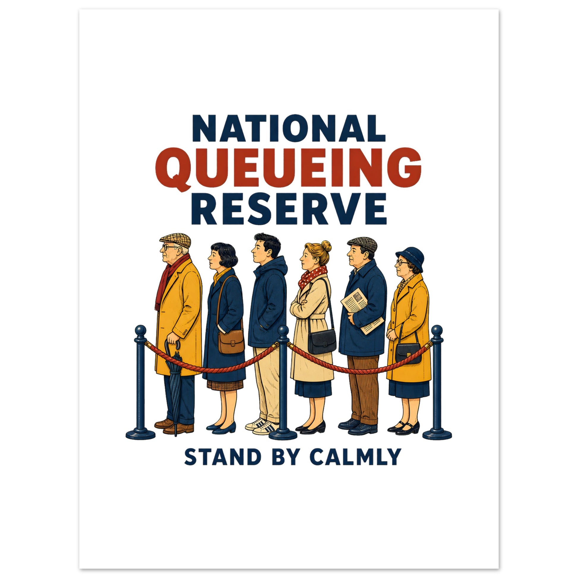 National Queueing Reserve – British Queue Graphic Poster — product view 5