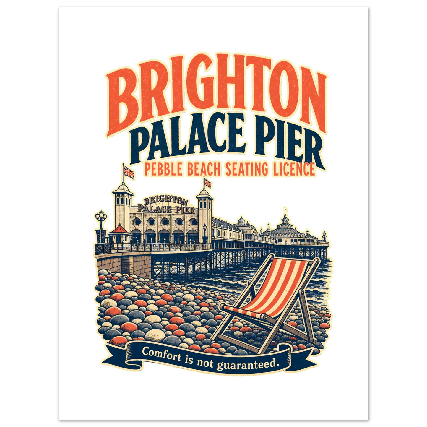 Brighton Pebble Beach Seating Licence Poster — product view 5