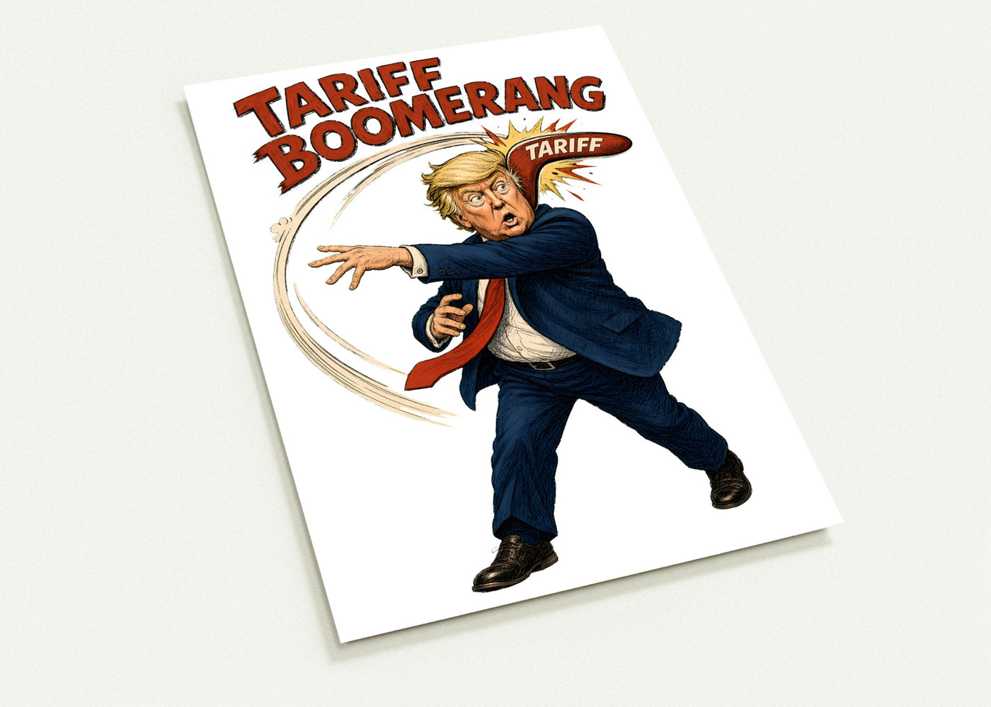 Tariff Boomerang – Trump Political Satire Postcard Pack