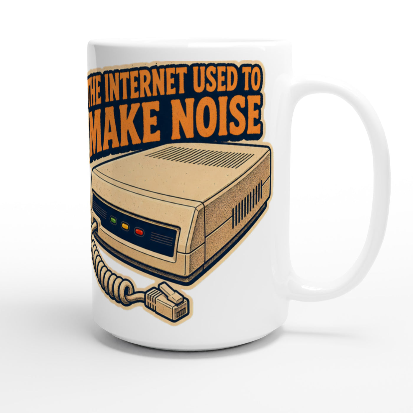 The Internet Used to Make Noise Retro Tech Graphic Large Mug