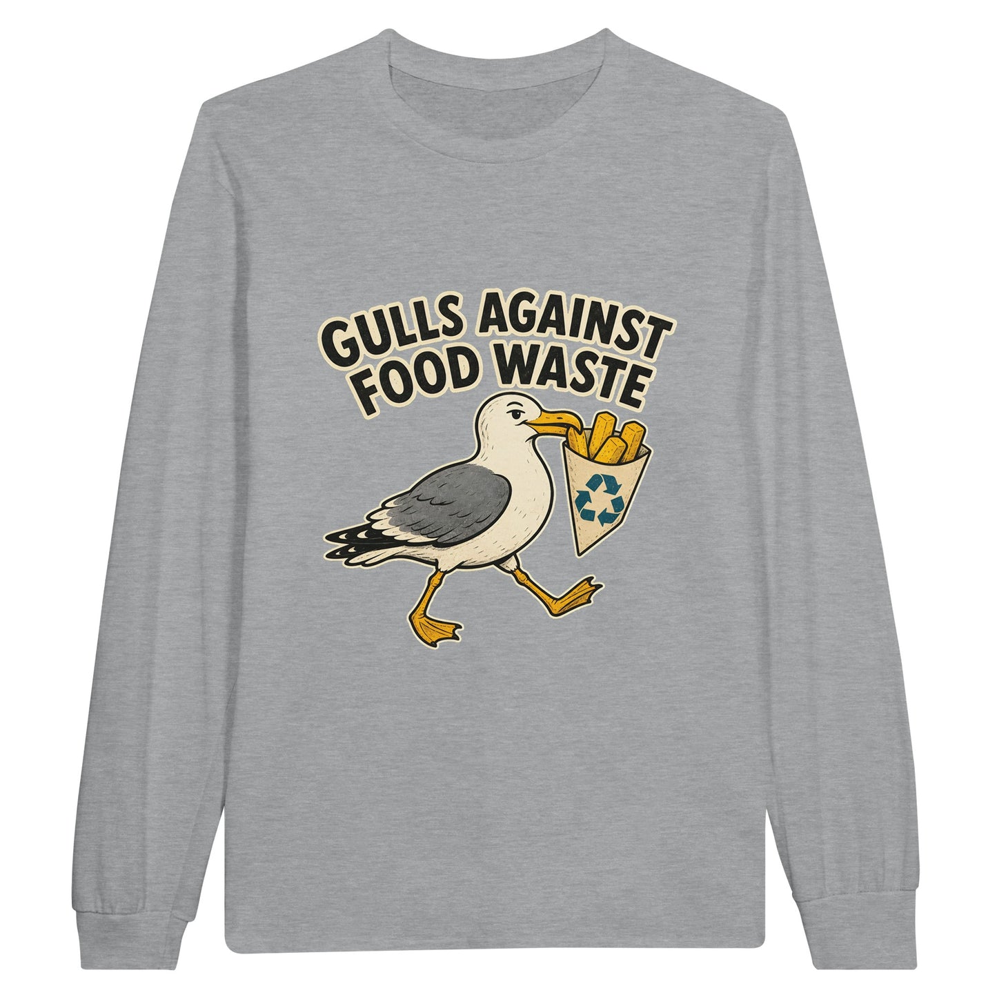 Gulls Against Food Waste Graphic Long-Sleeve T-shirt — product view 10
