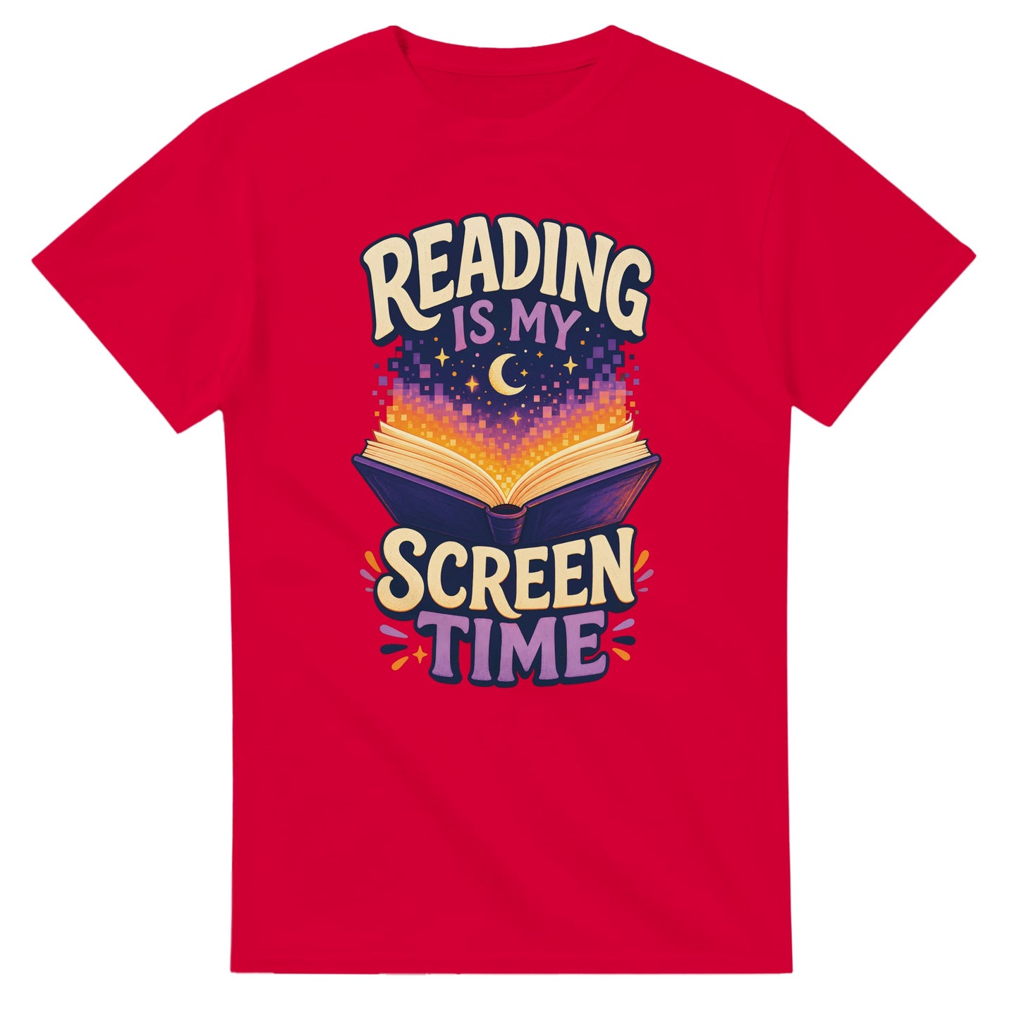 Reading Is My Screen Time Book Graphic T-shirt — product view 9