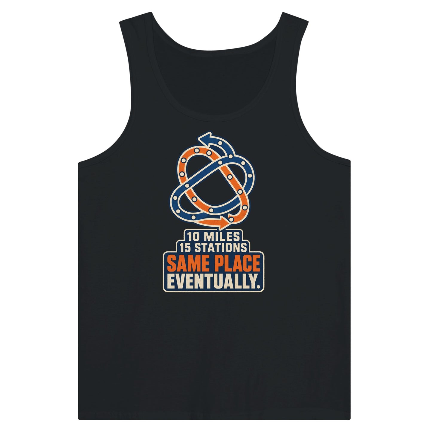 Glasgow Same Place Eventually Premium Unisex Tank Top — product view 8