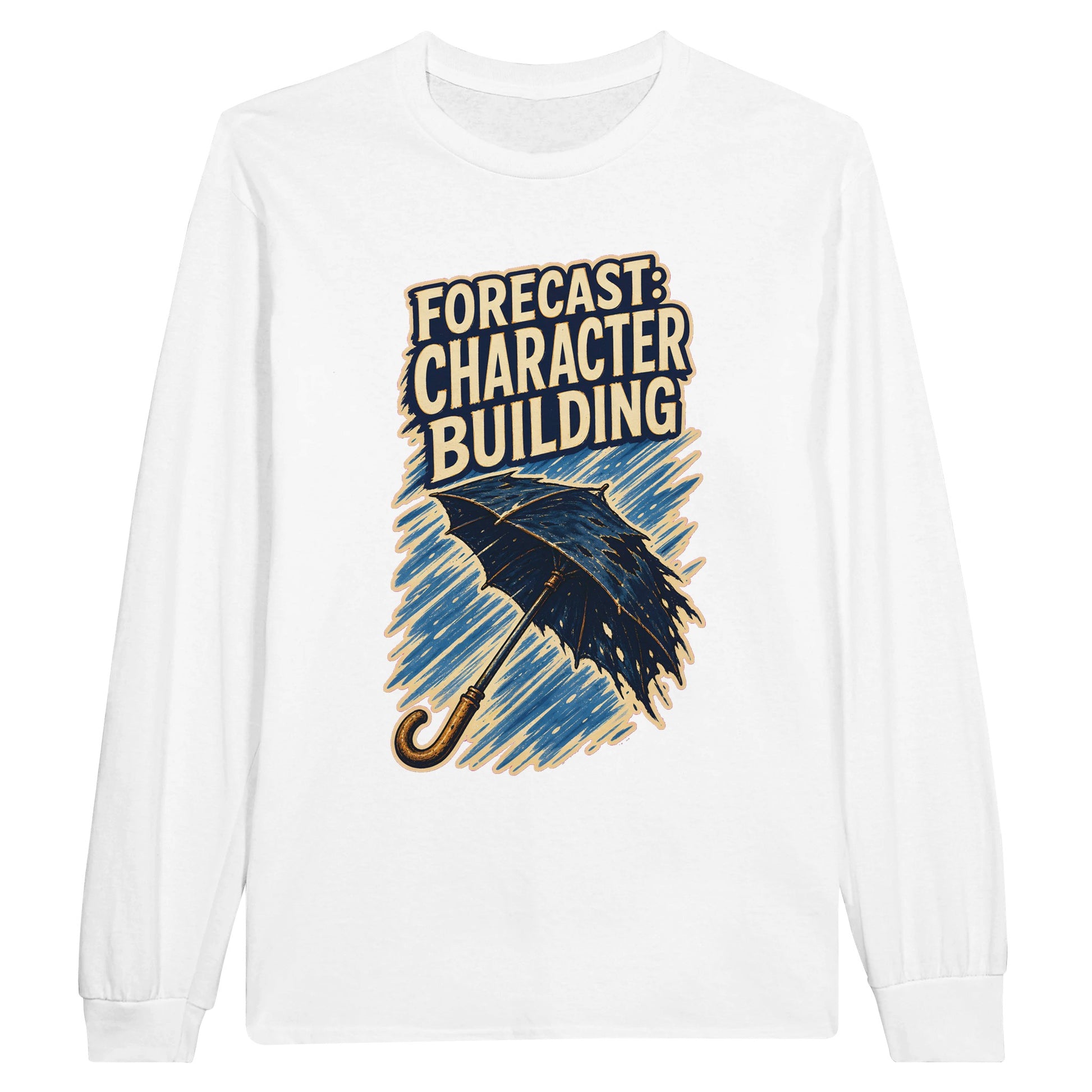 Forecast: Character Building – British Weather Long-Sleeve T-shirt — product view 1