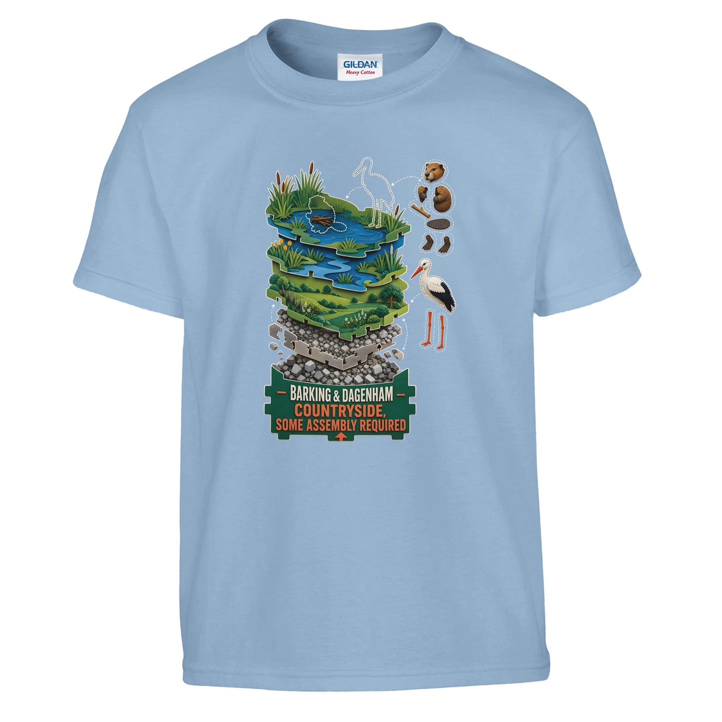Barking & Dagenham Countryside Kids' T-shirt — product view 3