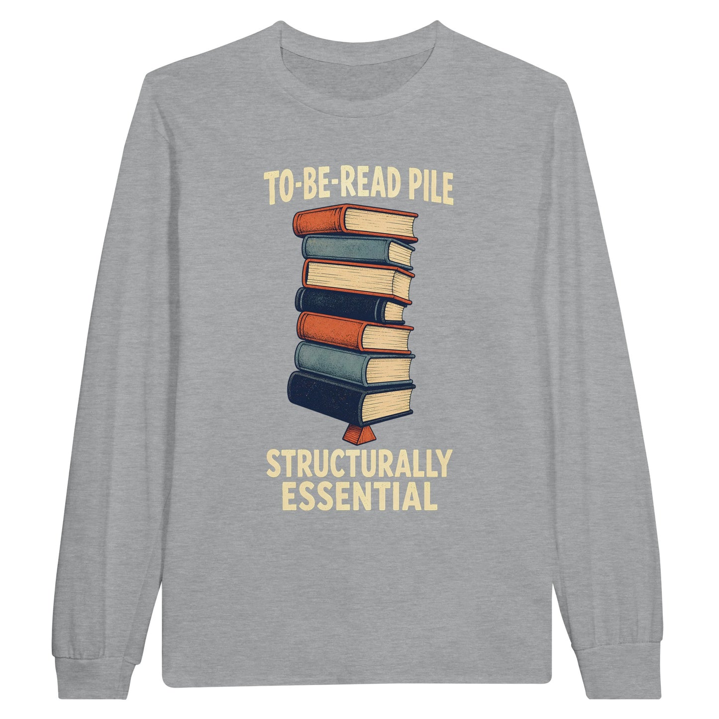 To-Be-Read Pile: Structurally Essential Book Graphic Long-Sleeve T-shirt — product view 10