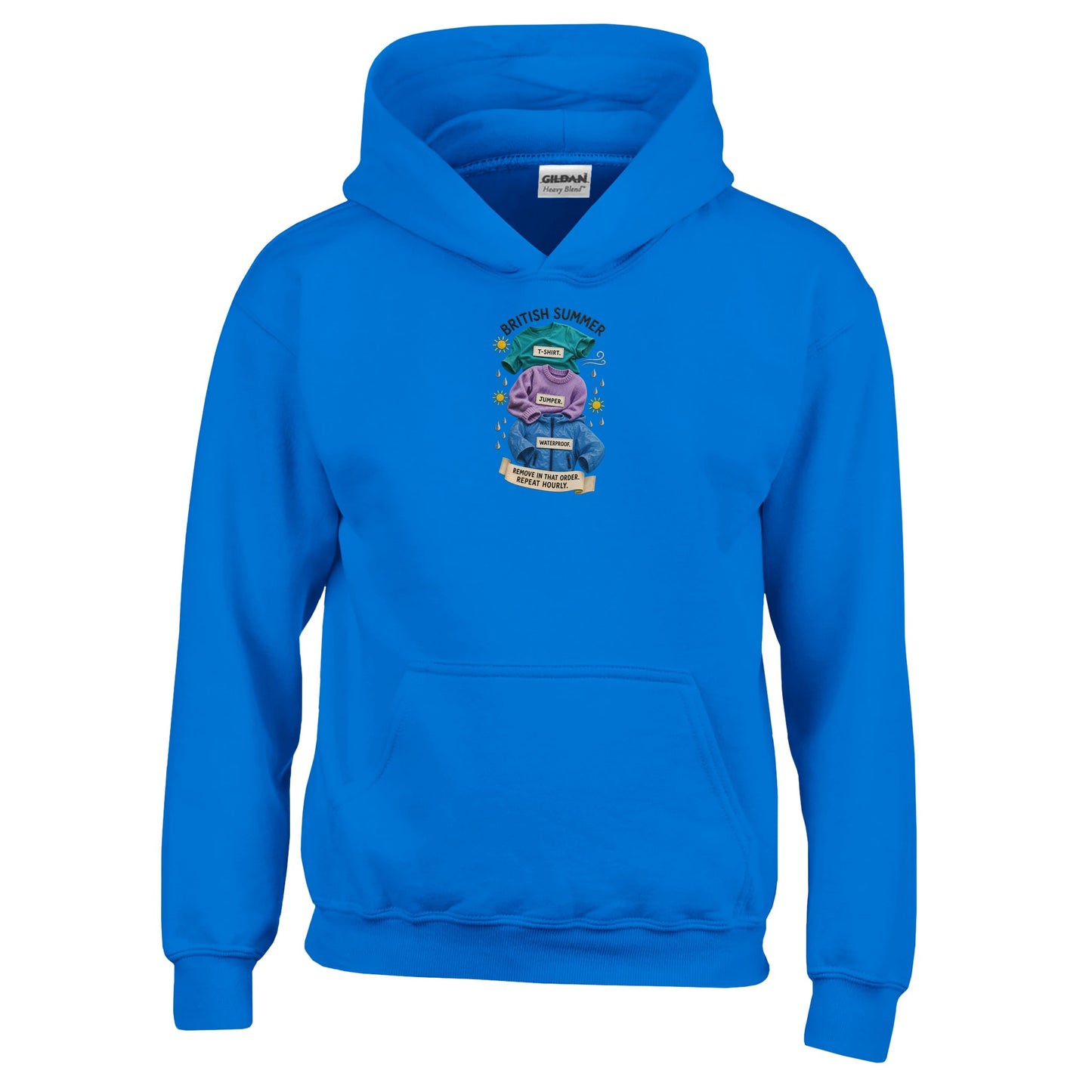 British Summer: Repeat Layers Hourly Kids' Hoodie — product view 11