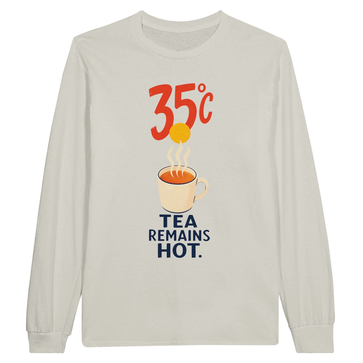 35°C — Tea Remains Hot Long-Sleeve T-shirt — product view 13