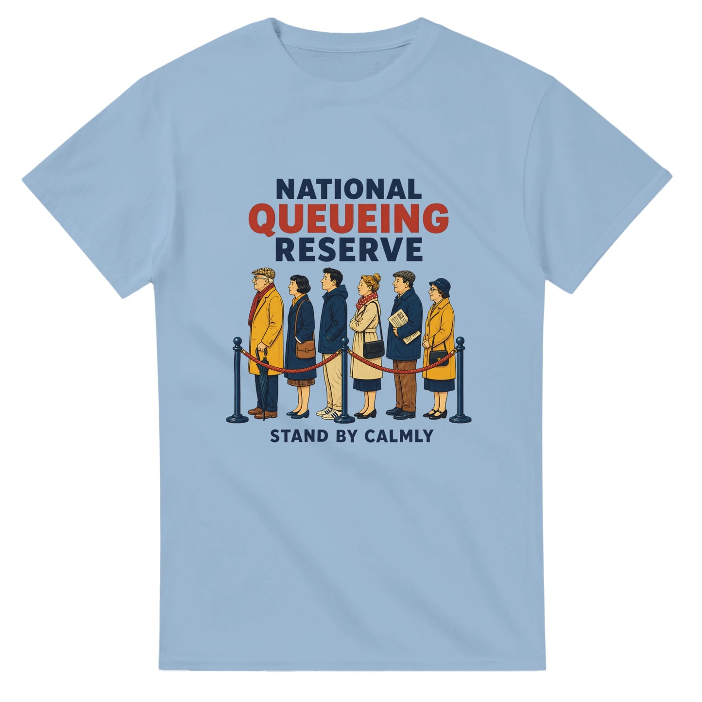 National Queueing Reserve – British Queue Graphic T-shirt — product view 15