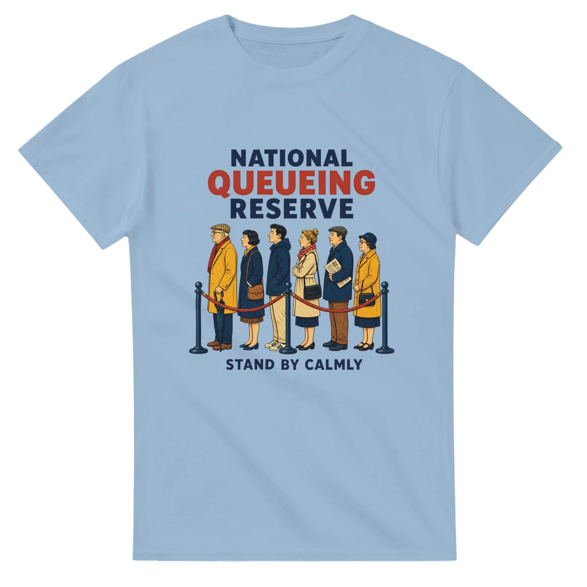 National Queueing Reserve – British Queue Graphic T-shirt — product view 15