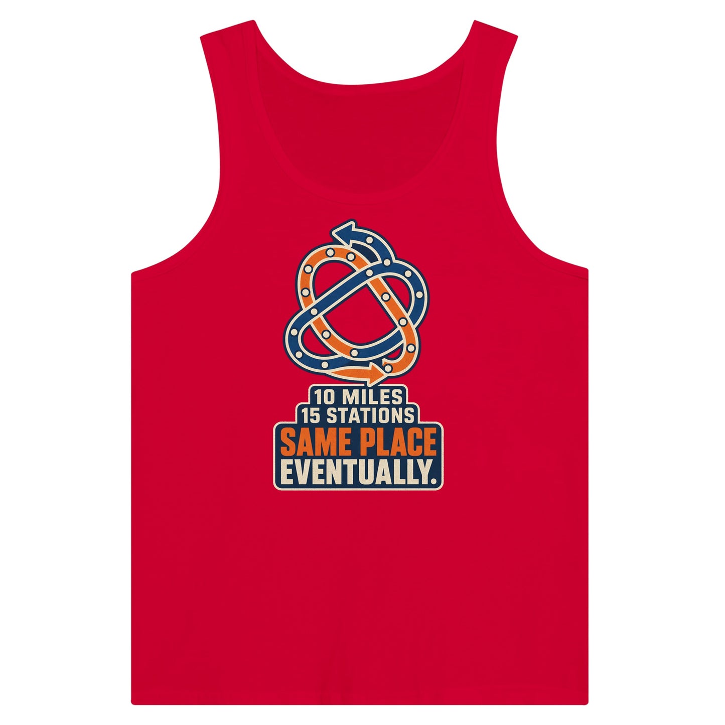 Glasgow Same Place Eventually Premium Unisex Tank Top — product view 12