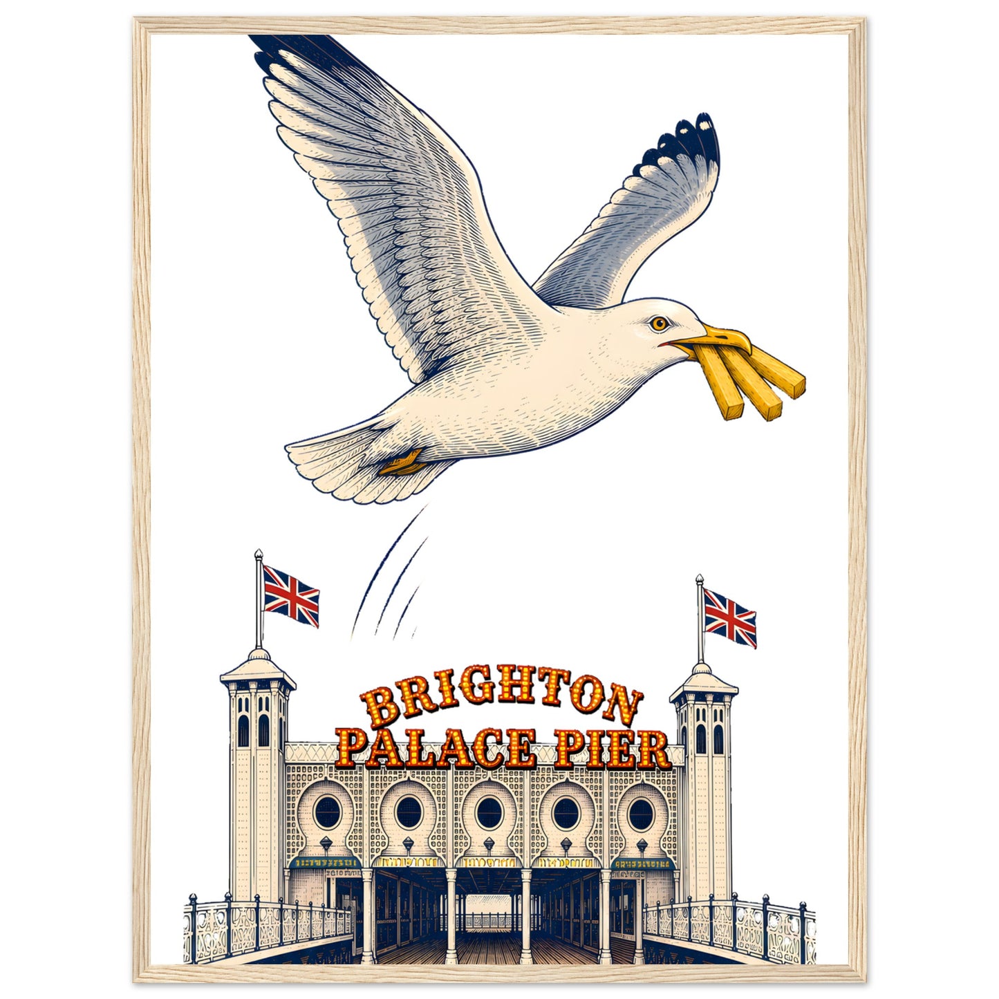 Brighton Palace Pier Chip Heist Framed Wall Art — product view 9