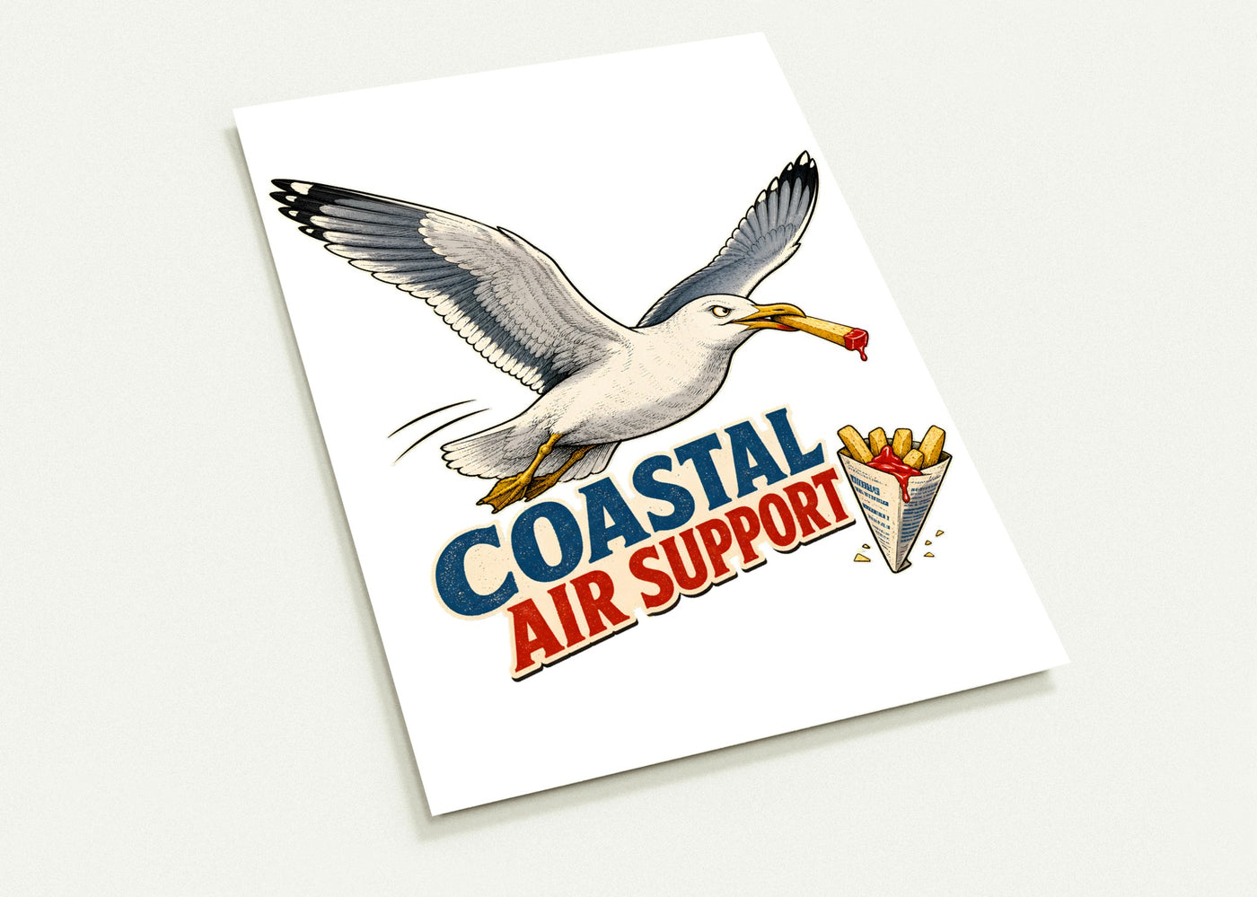 Coastal Air Support Seagull Graphic Postcard Pack