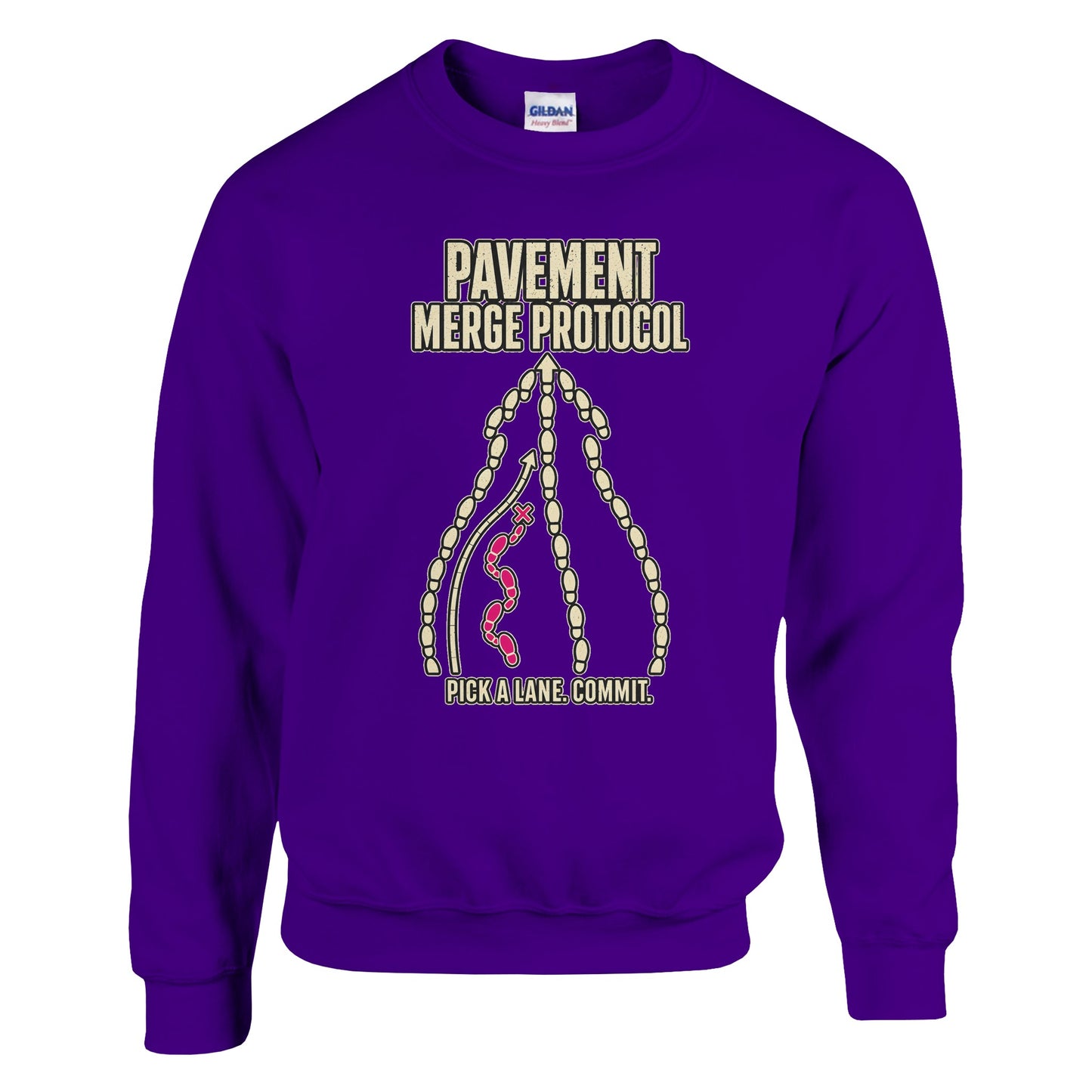 Pavement Merge Protocol — Pick a Lane Sweatshirt — product view 6