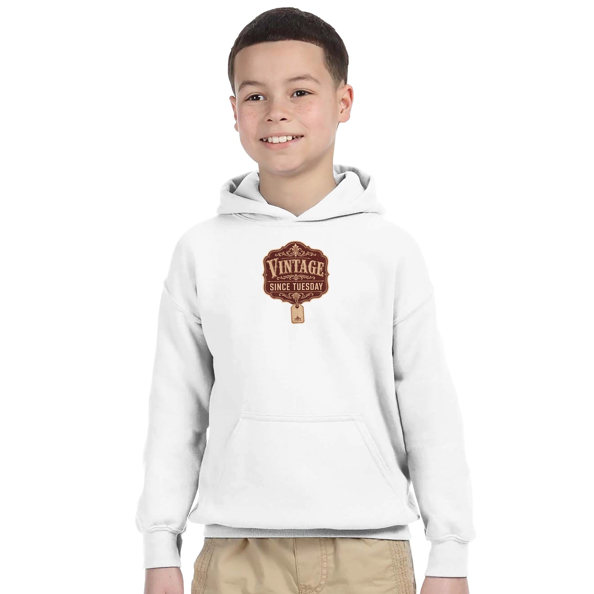 Vintage Since Tuesday Kids' Hoodie — product view 2