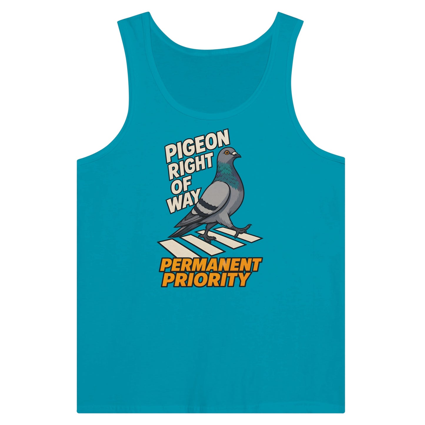 Pigeon Right of Way Premium Unisex Tank Top — product view 2