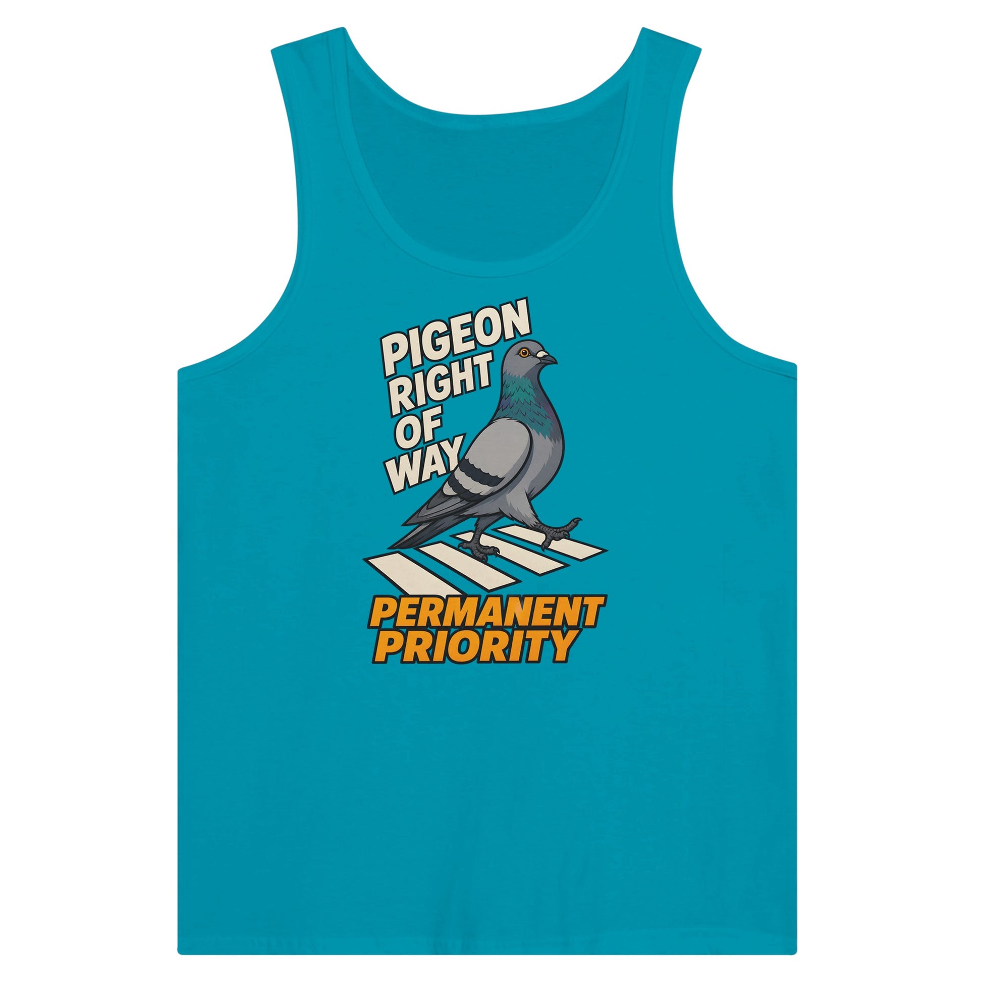 Pigeon Right of Way Premium Unisex Tank Top — product view 2