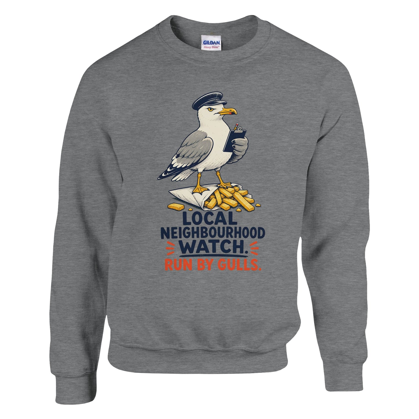Local Neighbourhood Watch: Run by Gulls Sweatshirt — product view 16