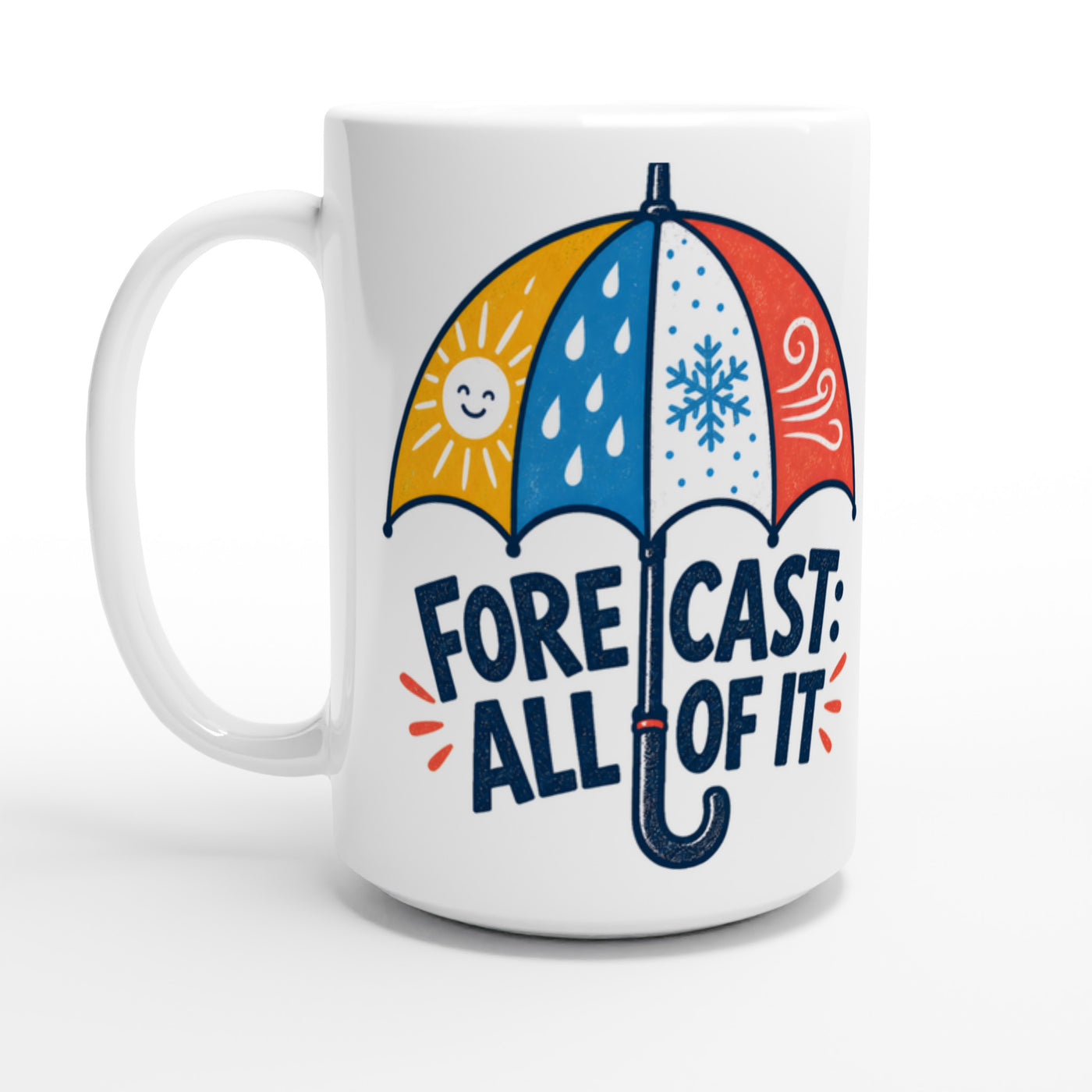 Forecast: All of It British Weather Graphic Large Mug