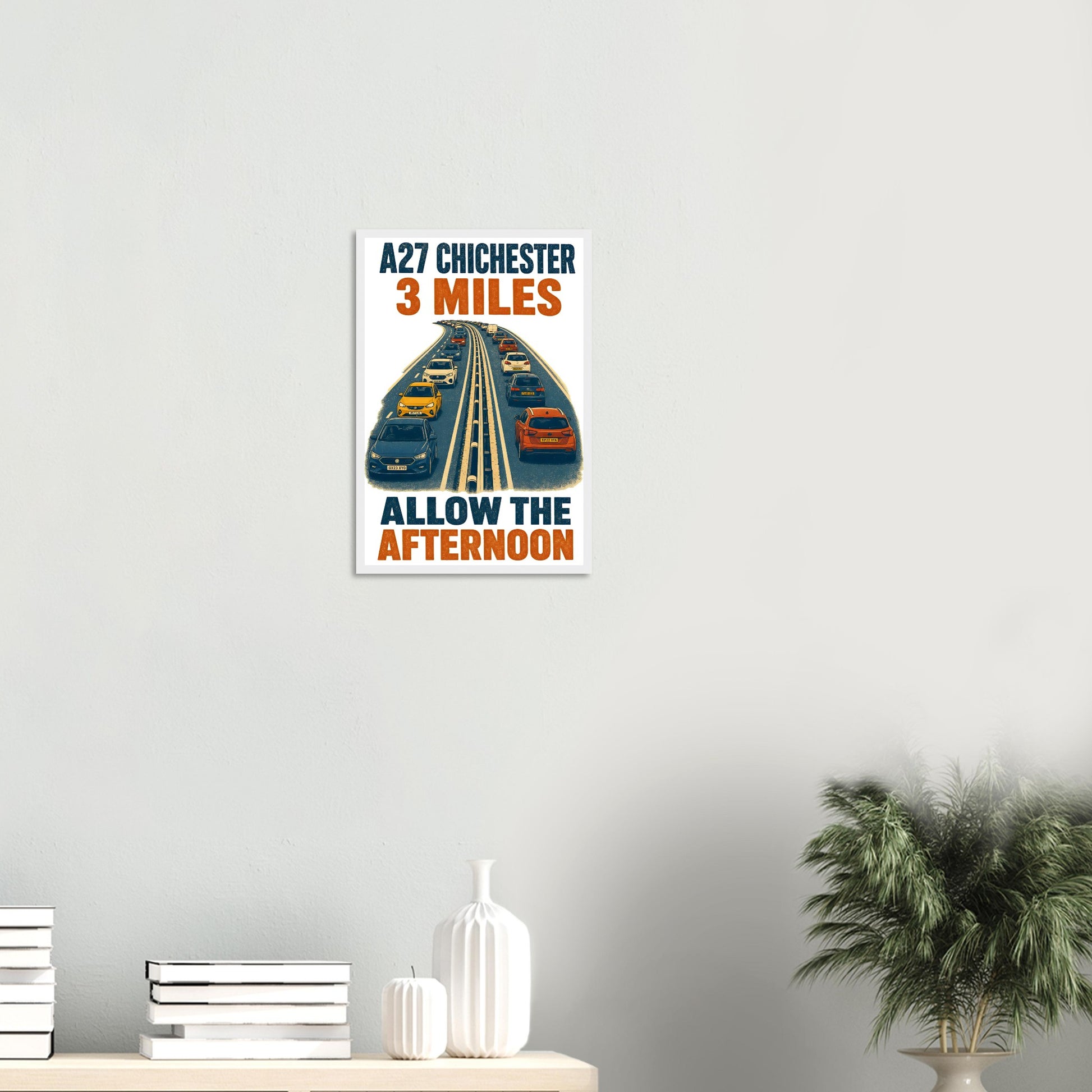 A27 Chichester – 3 Miles, Allow the Afternoon Framed Wall Art — product view 11