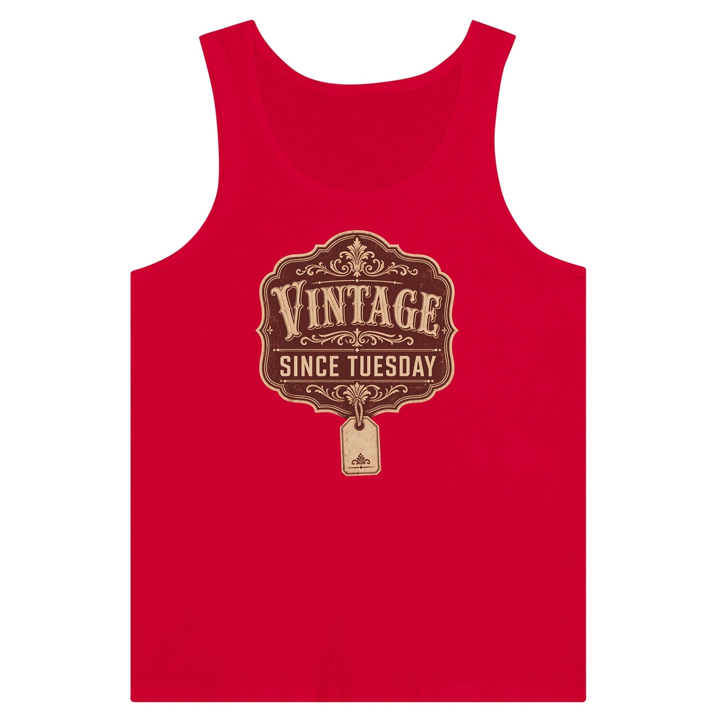 Vintage Since Tuesday Premium Unisex Tank Top — product view 12