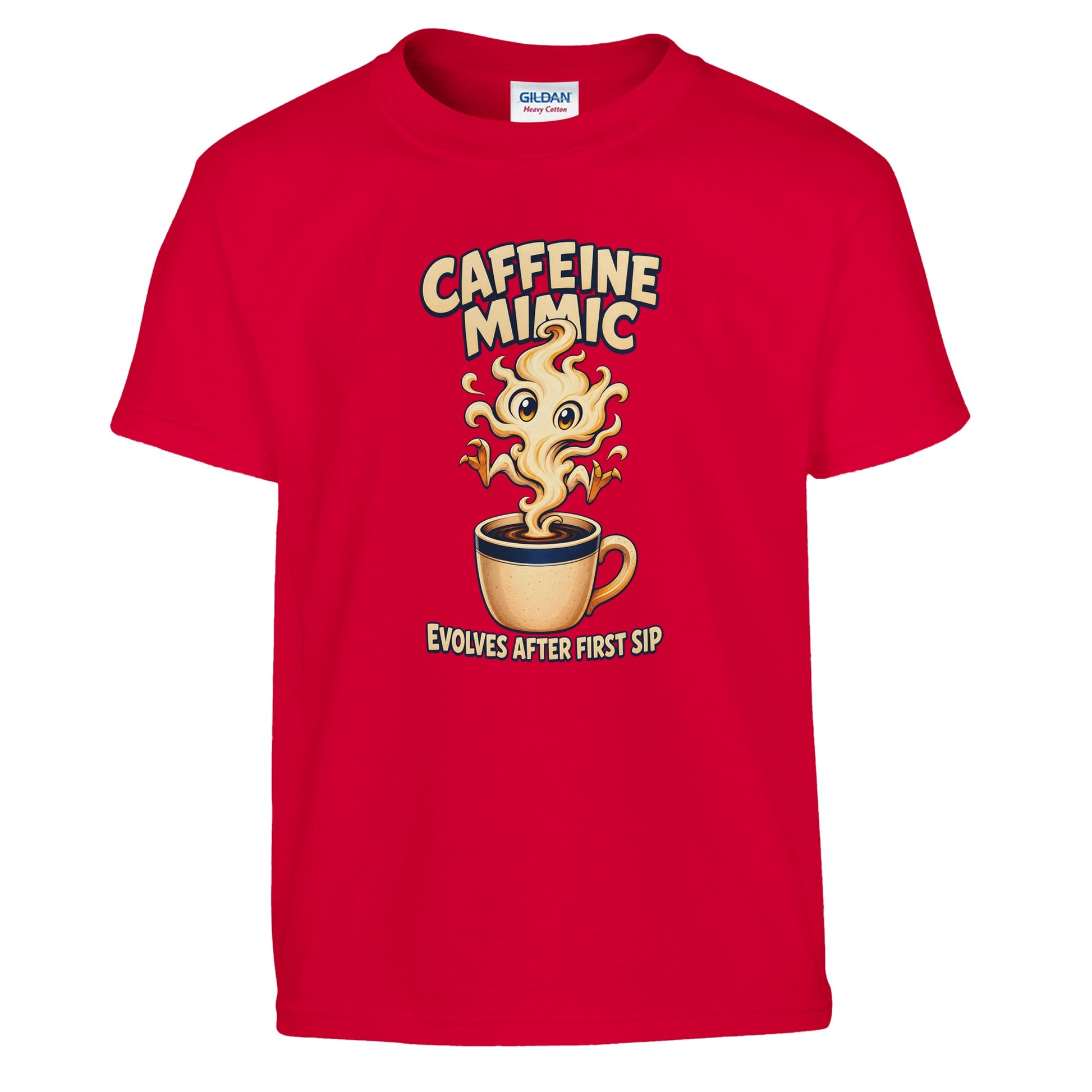Caffeine Mimic – Evolves After First Sip Kids' T-shirt — product view 5