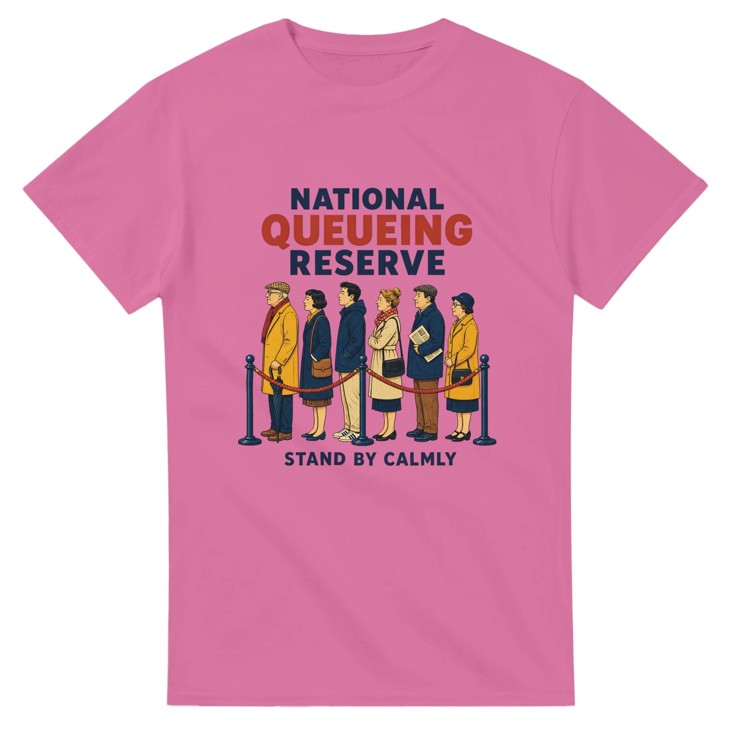 National Queueing Reserve – British Queue Graphic T-shirt — product view 4