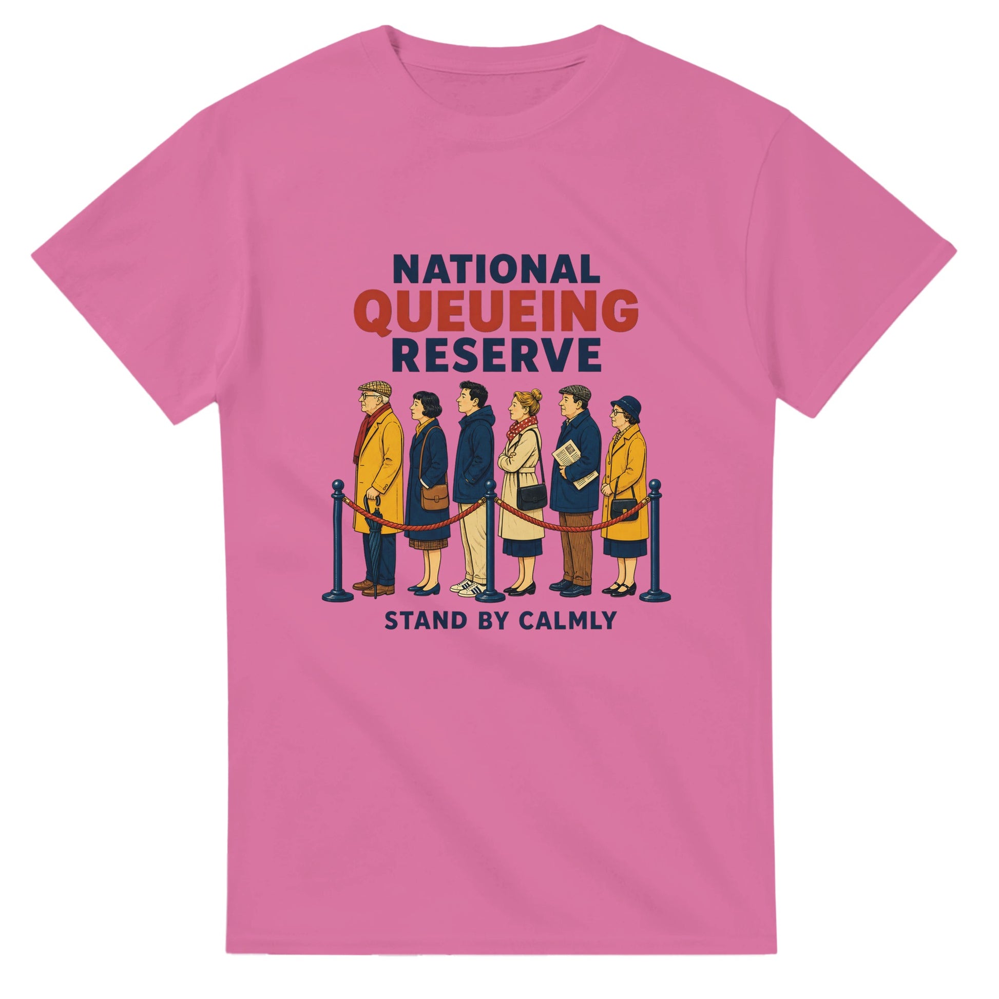National Queueing Reserve – British Queue Graphic T-shirt — product view 4