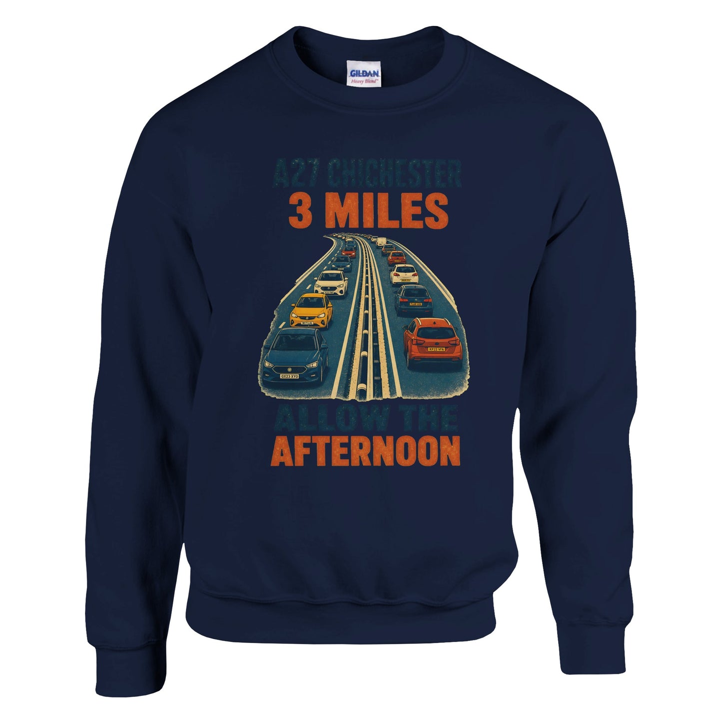 A27 Chichester – 3 Miles, Allow the Afternoon Sweatshirt — product view 13