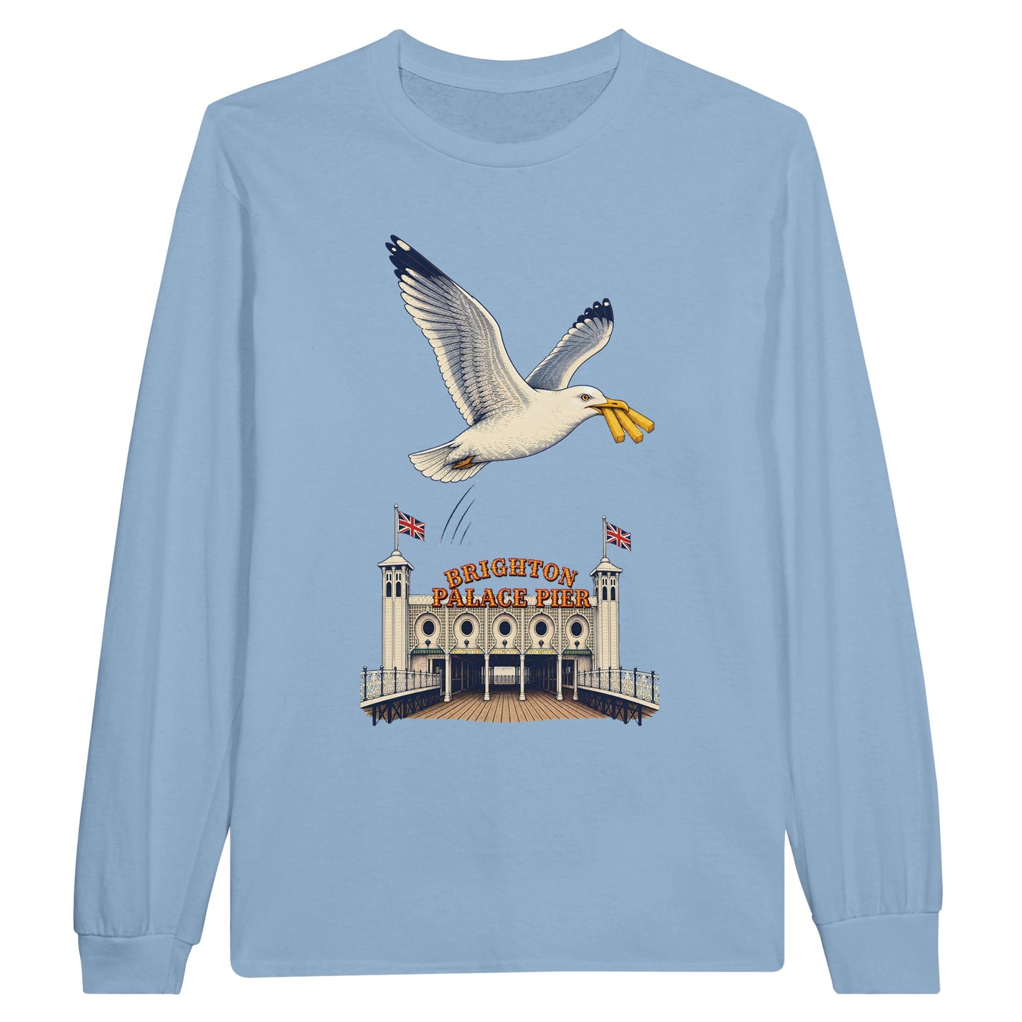 Brighton Palace Pier Chip Heist Long-Sleeve T-shirt — product view 8