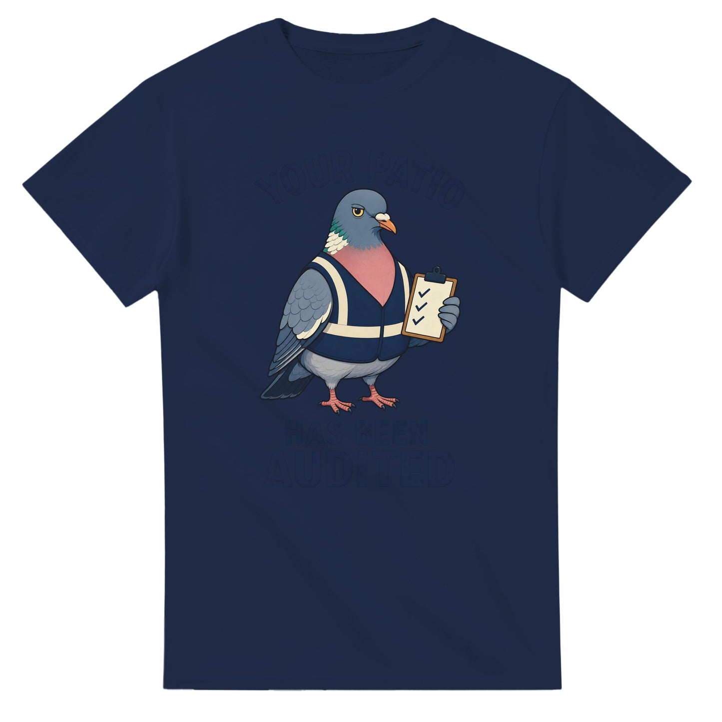Your Patio Has Been Audited Pigeon Graphic T-shirt — product view 5