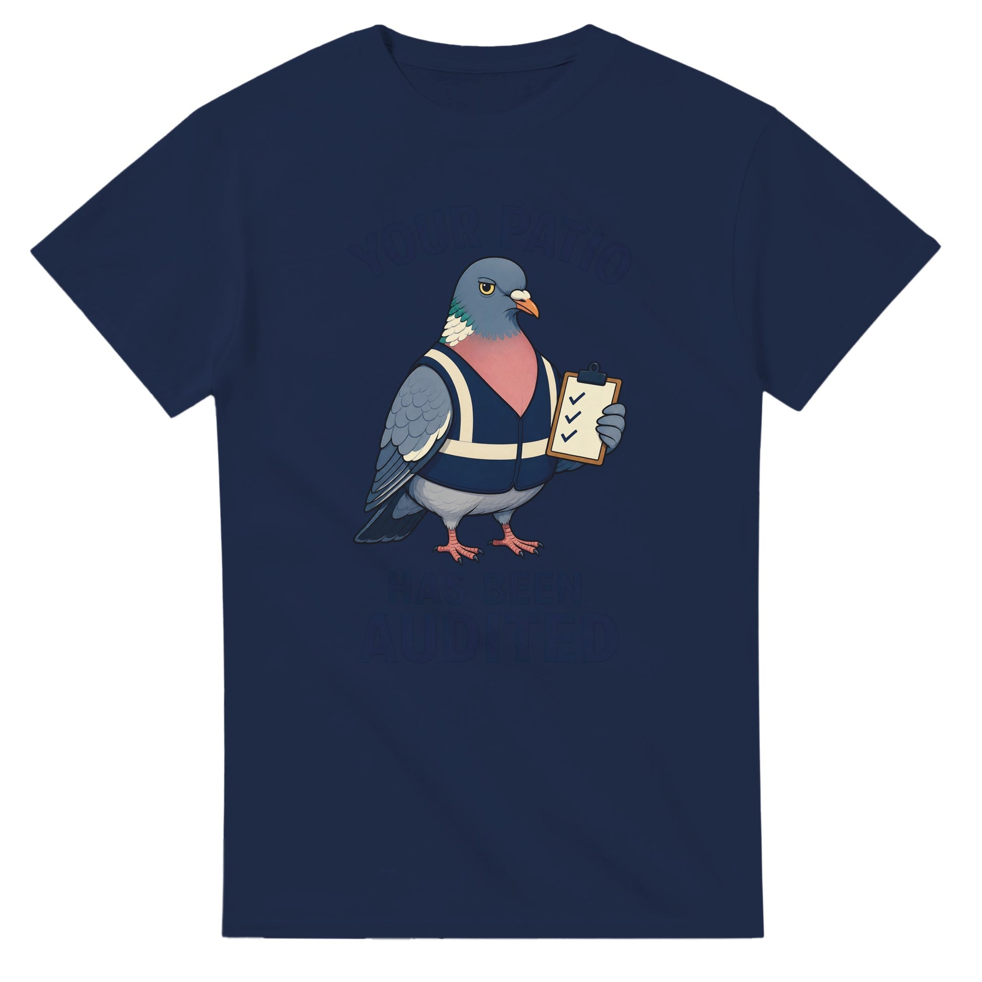 Your Patio Has Been Audited Pigeon Graphic T-shirt — product view 5