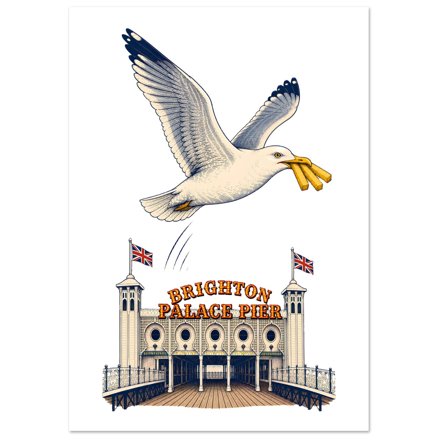 Brighton Palace Pier Chip Heist Poster — product view 1