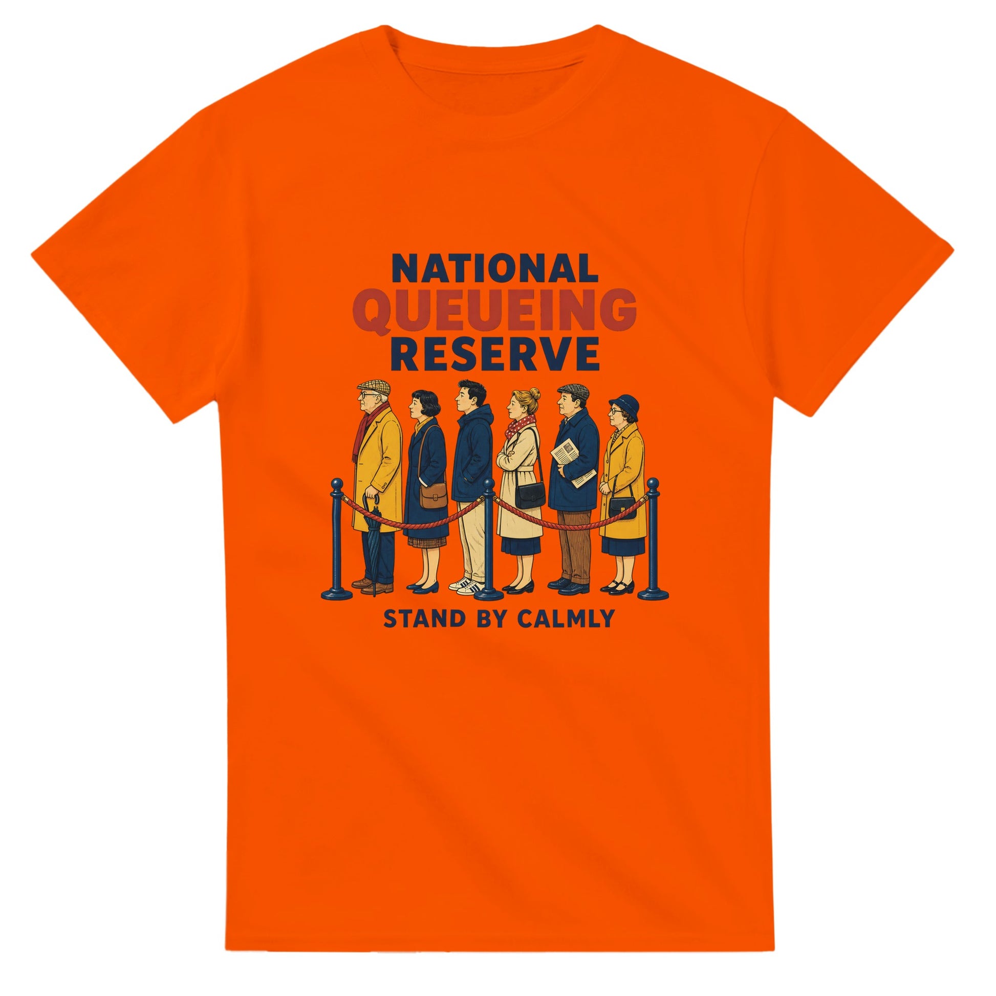 National Queueing Reserve – British Queue Graphic T-shirt — product view 7
