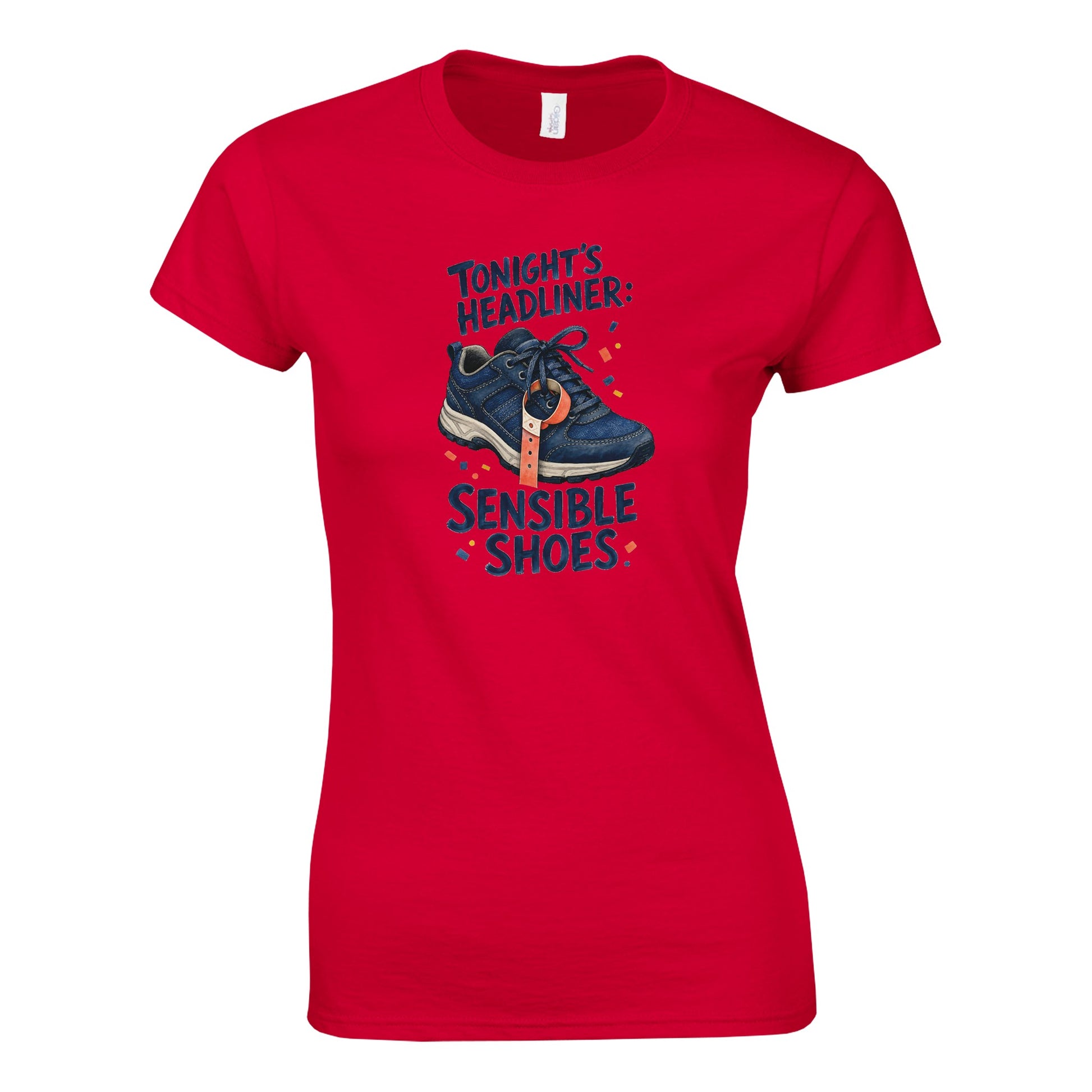 Tonight's Headliner: Sensible Shoes Concert Women's T-shirt — product view 2