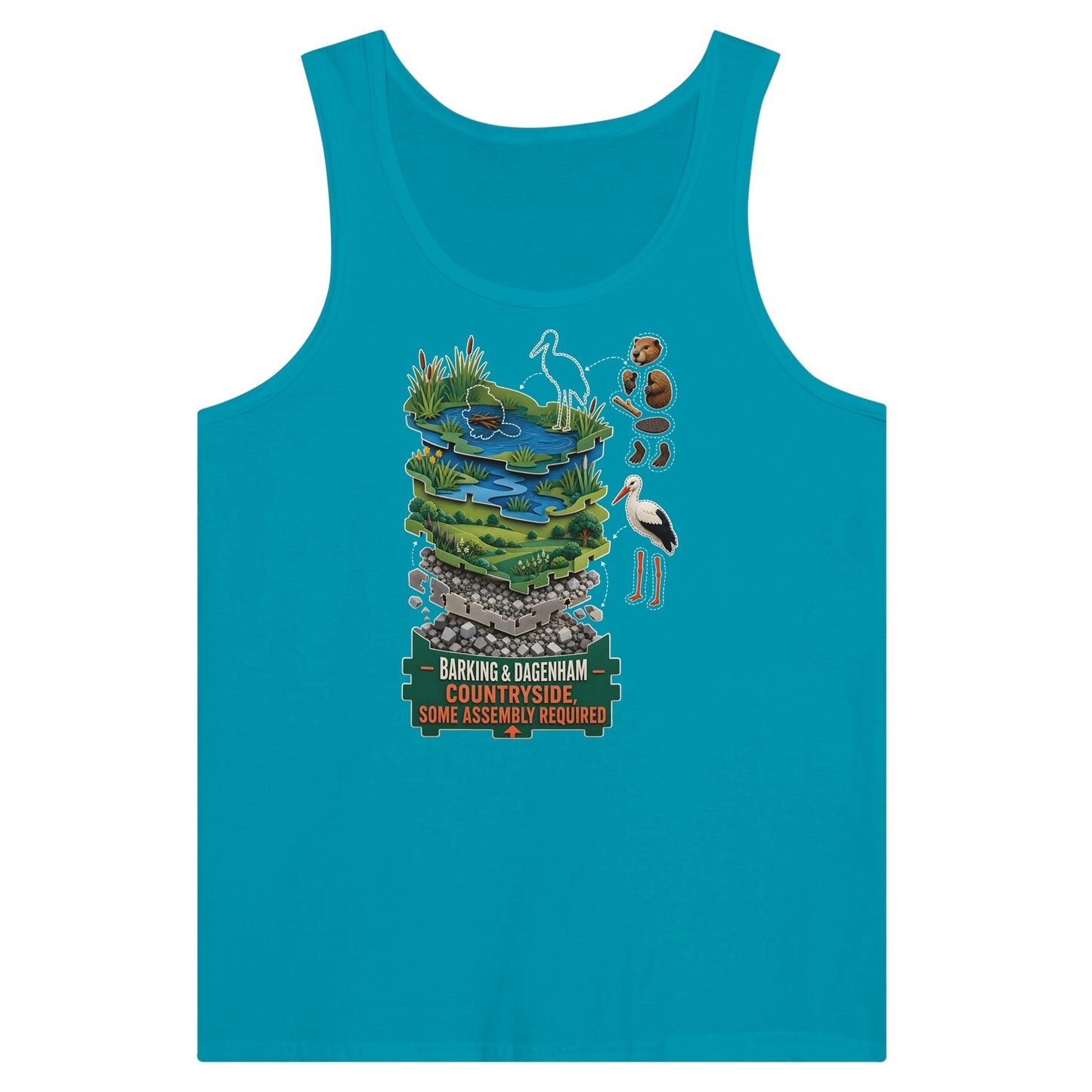 Barking & Dagenham Countryside Premium Unisex Tank Top — product view 2