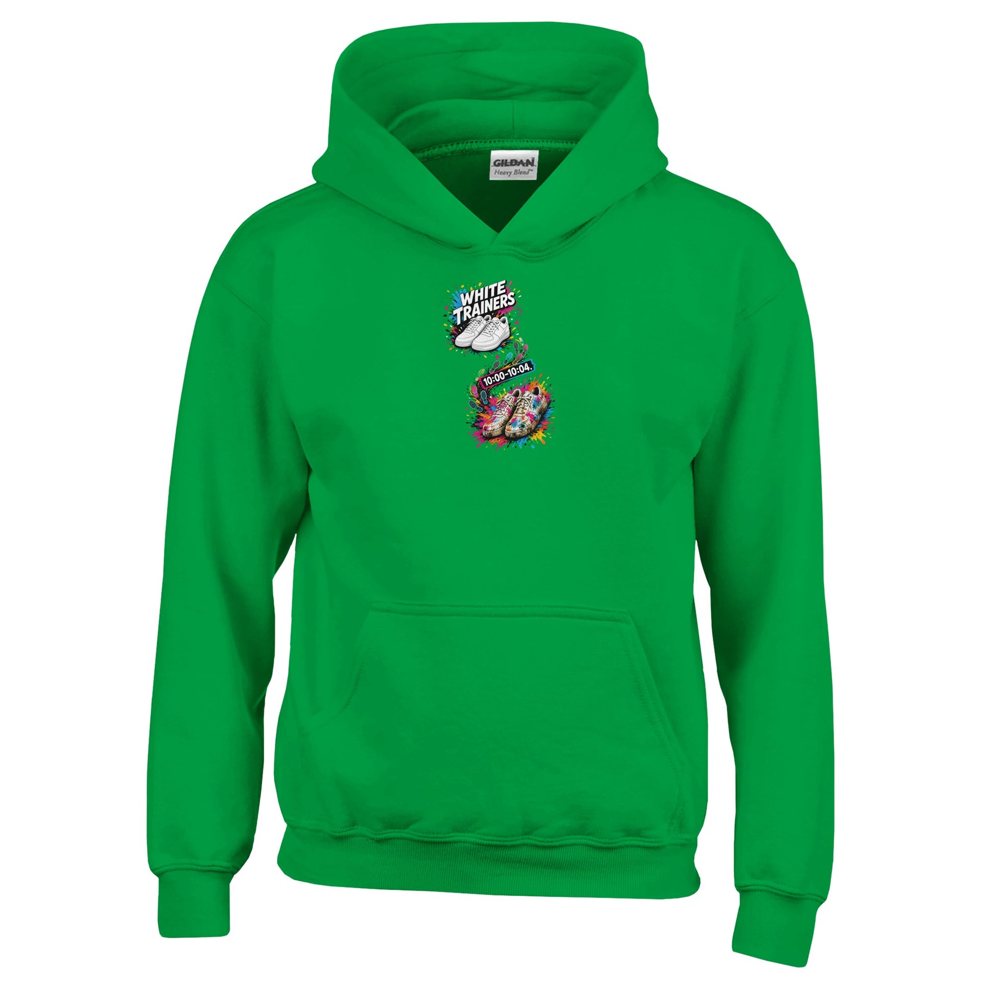 White Trainers: 10:00–10:04 Kids' Hoodie — product view 8