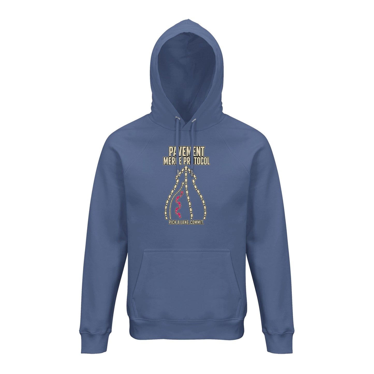 Pavement Merge Protocol — Pick a Lane Hoodie — product view 3