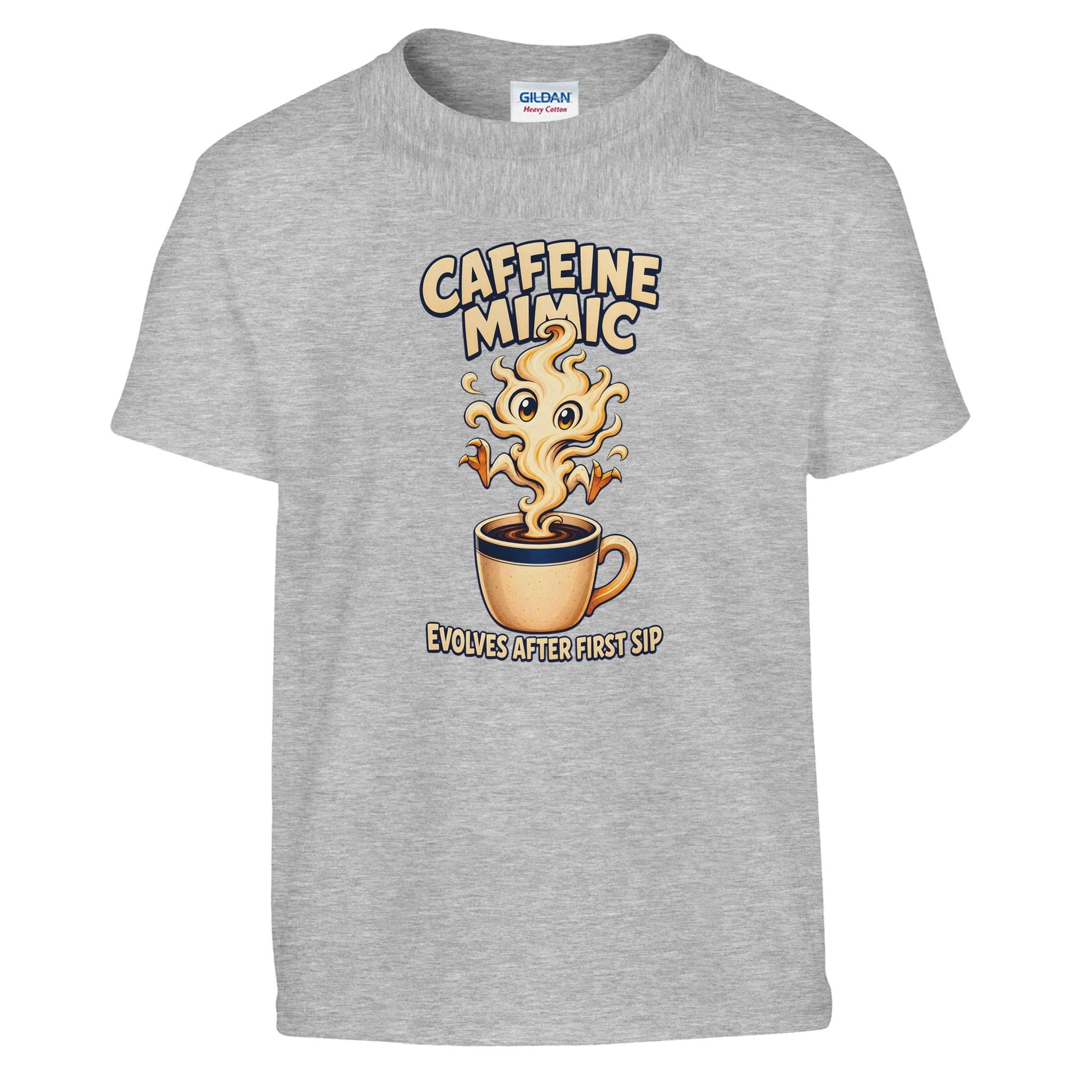 Caffeine Mimic – Evolves After First Sip Kids' T-shirt — product view 4