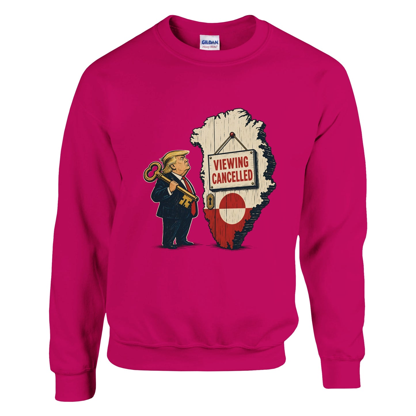 Viewing Cancelled — Greenland Political Satire Sweatshirt — product view 3