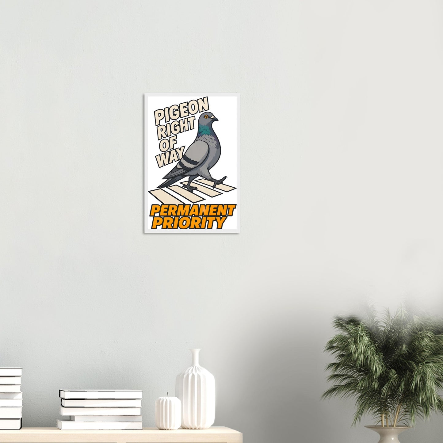 Pigeon Right of Way Framed Wall Art — product view 11
