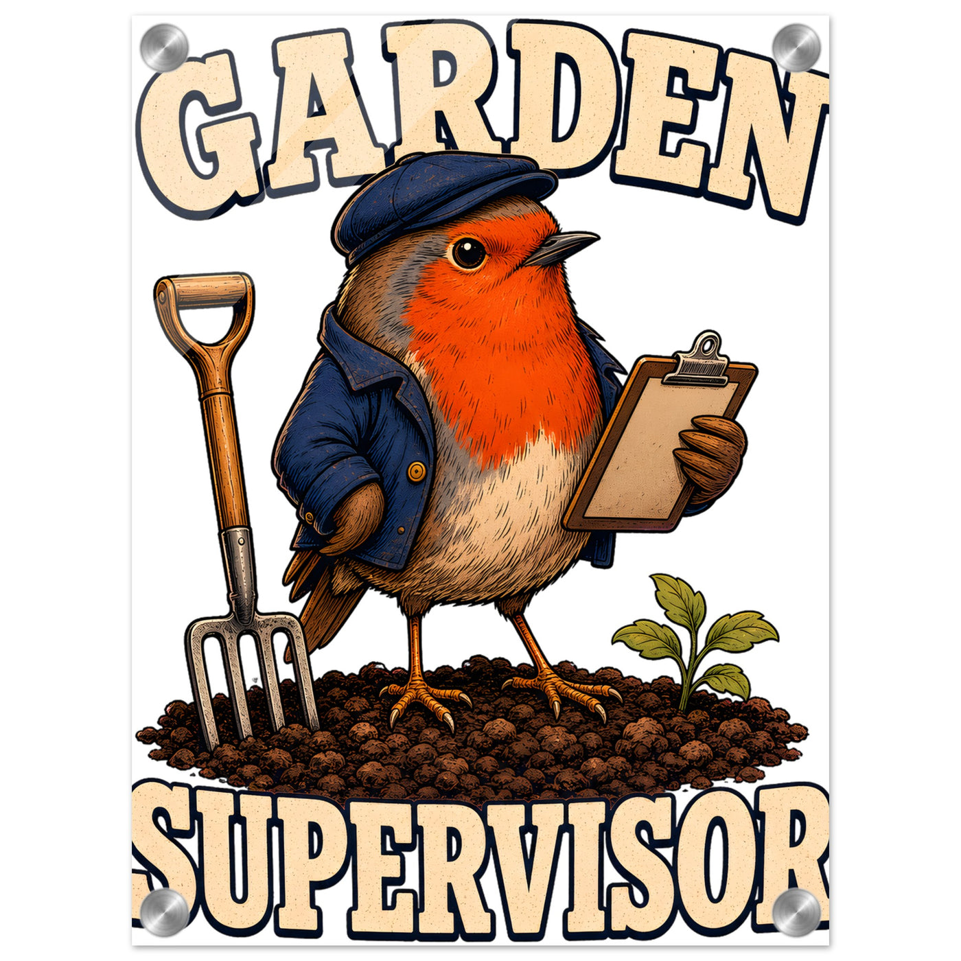 Garden Supervisor Robin Acrylic Print