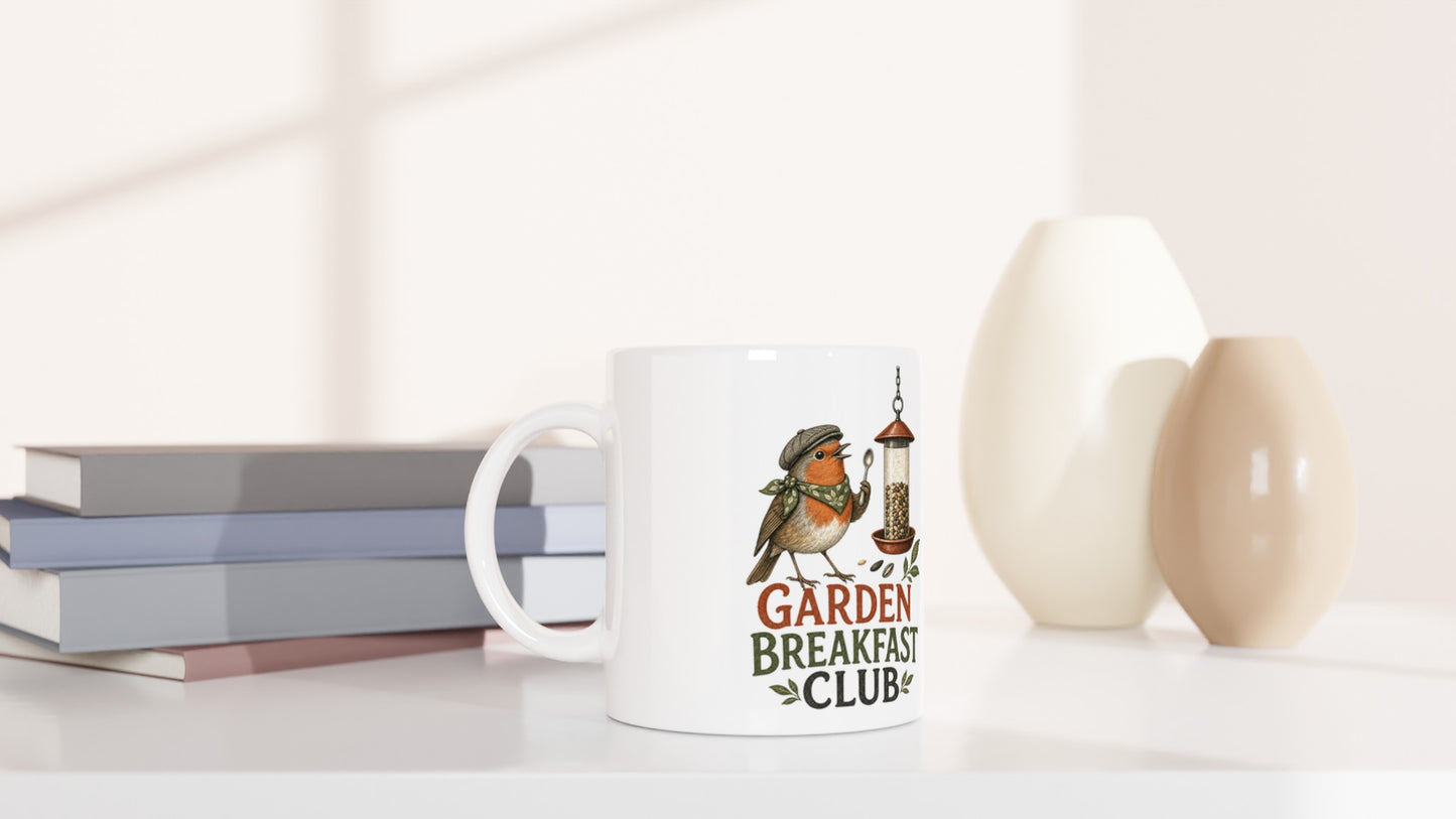 Garden Breakfast Club Robin Graphic Mug — product view 5