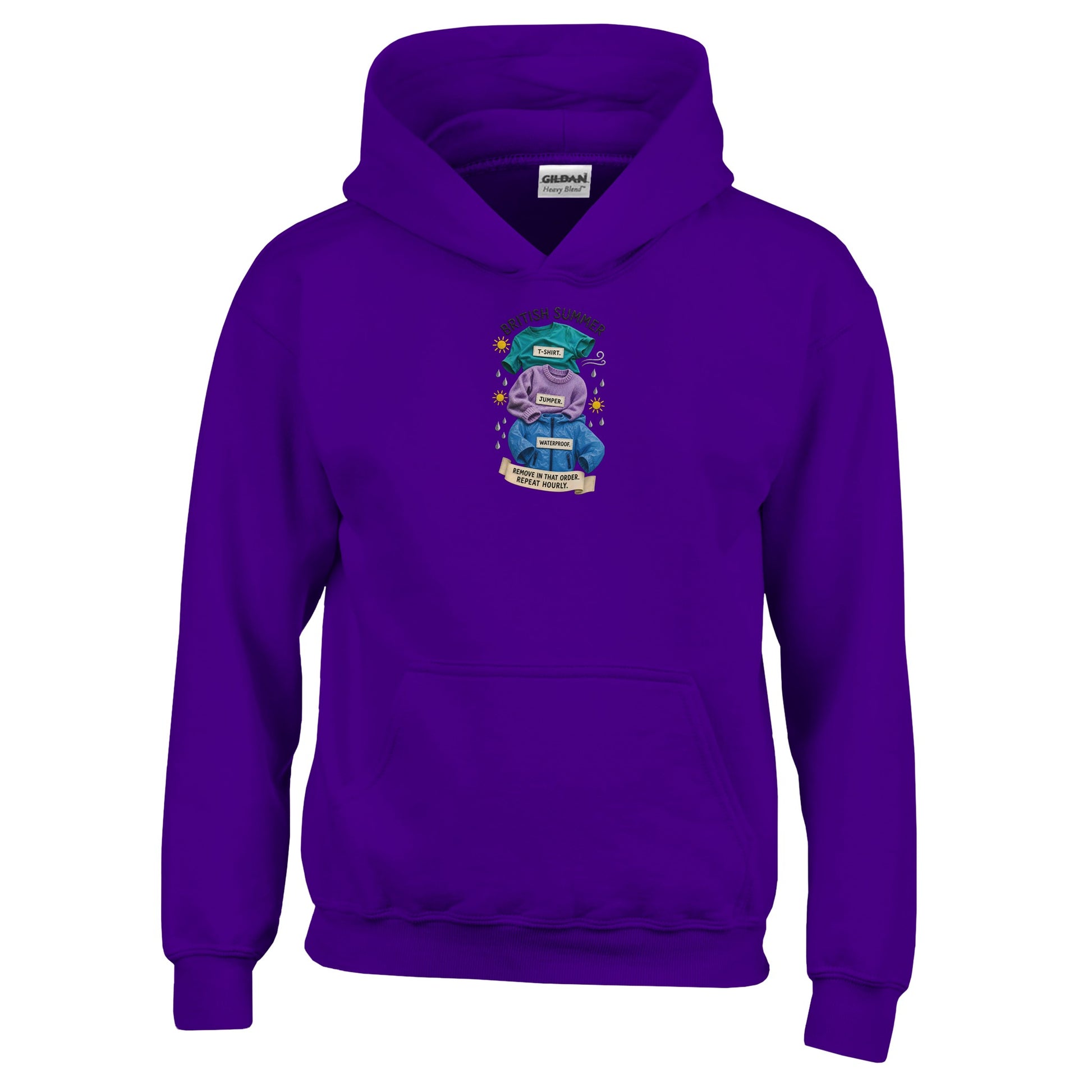 British Summer: Repeat Layers Hourly Kids' Hoodie — product view 10