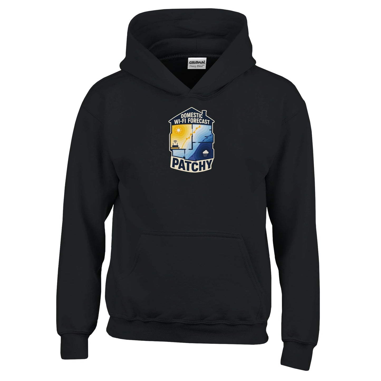 Domestic Wi-Fi Forecast Patchy Kids' Hoodie — product view 3