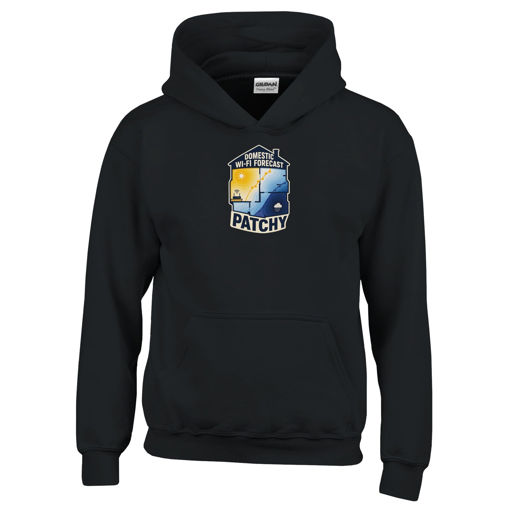 Domestic Wi-Fi Forecast Patchy Kids' Hoodie — product view 3