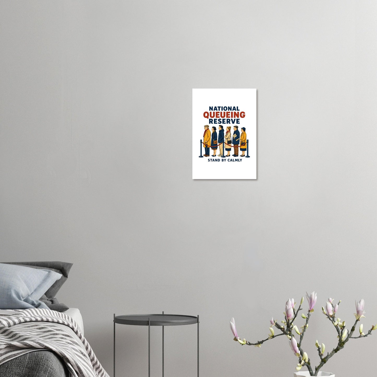 National Queueing Reserve – British Queue Graphic Poster — product view 7