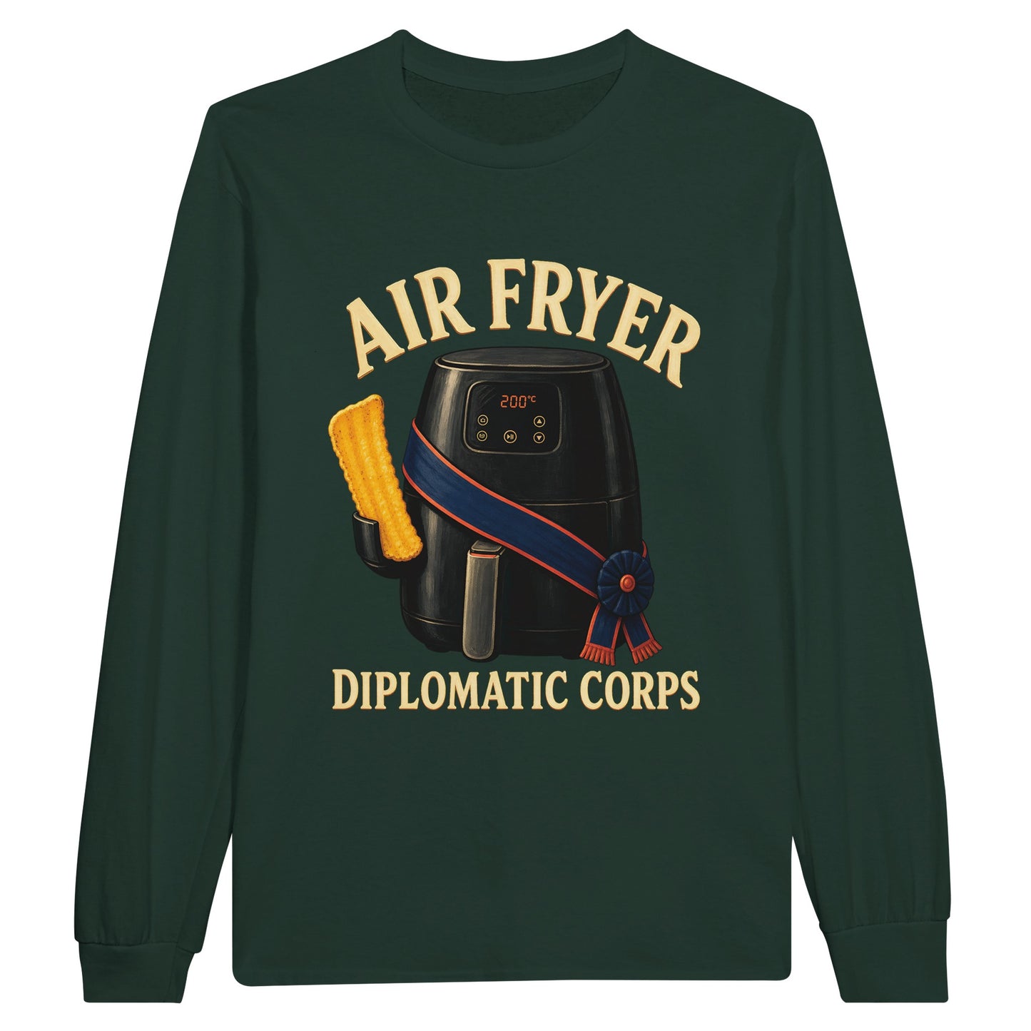 Air Fryer Diplomatic Corps Long-Sleeve T-shirt — product view 5