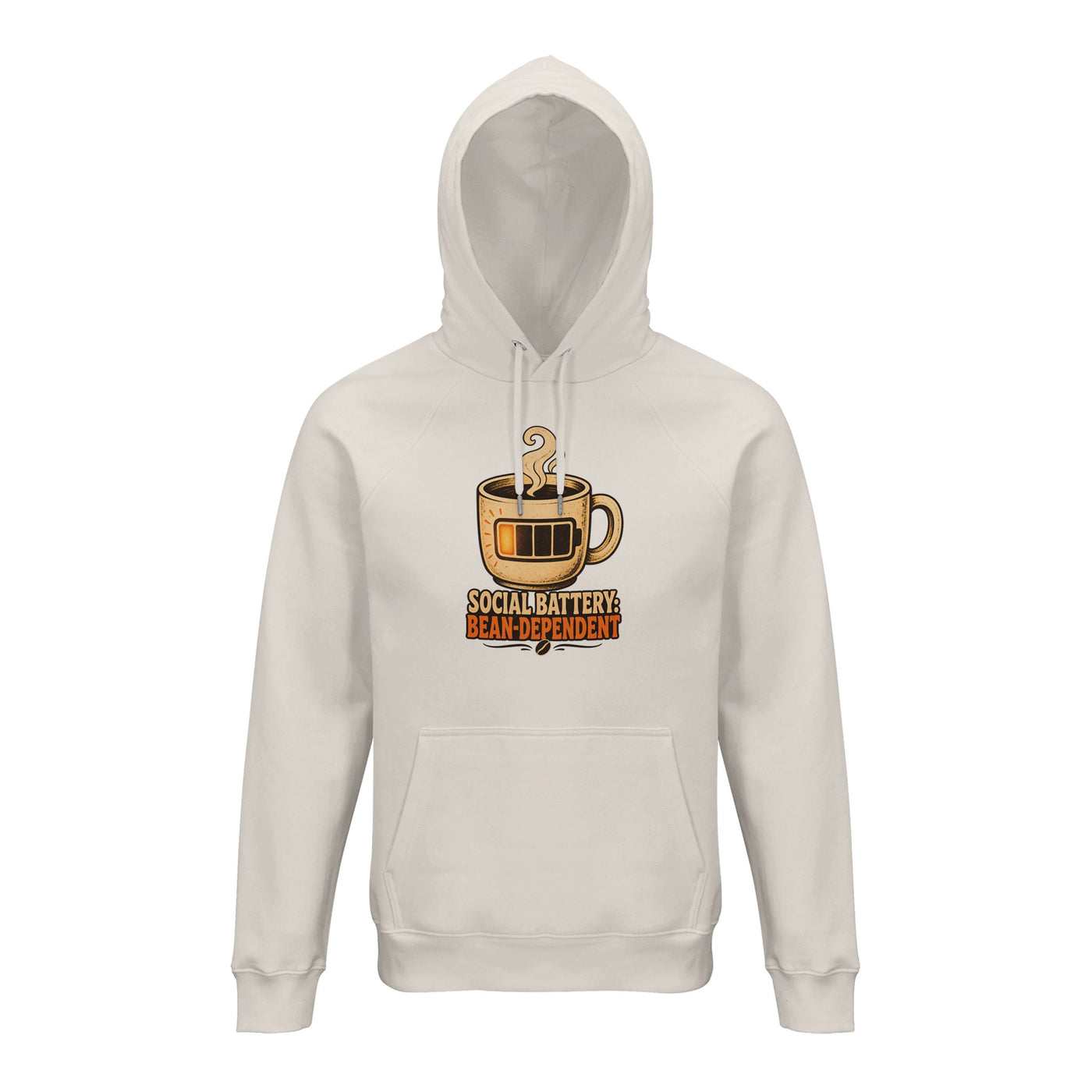 Social Battery: Bean-Dependent Graphic Hoodie