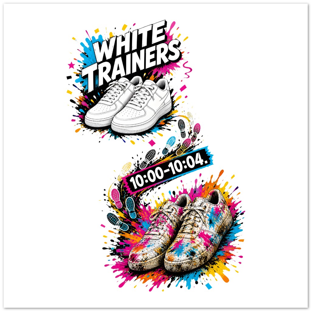 White Trainers: 10:00–10:04 Greeting Card Pack — product view 3